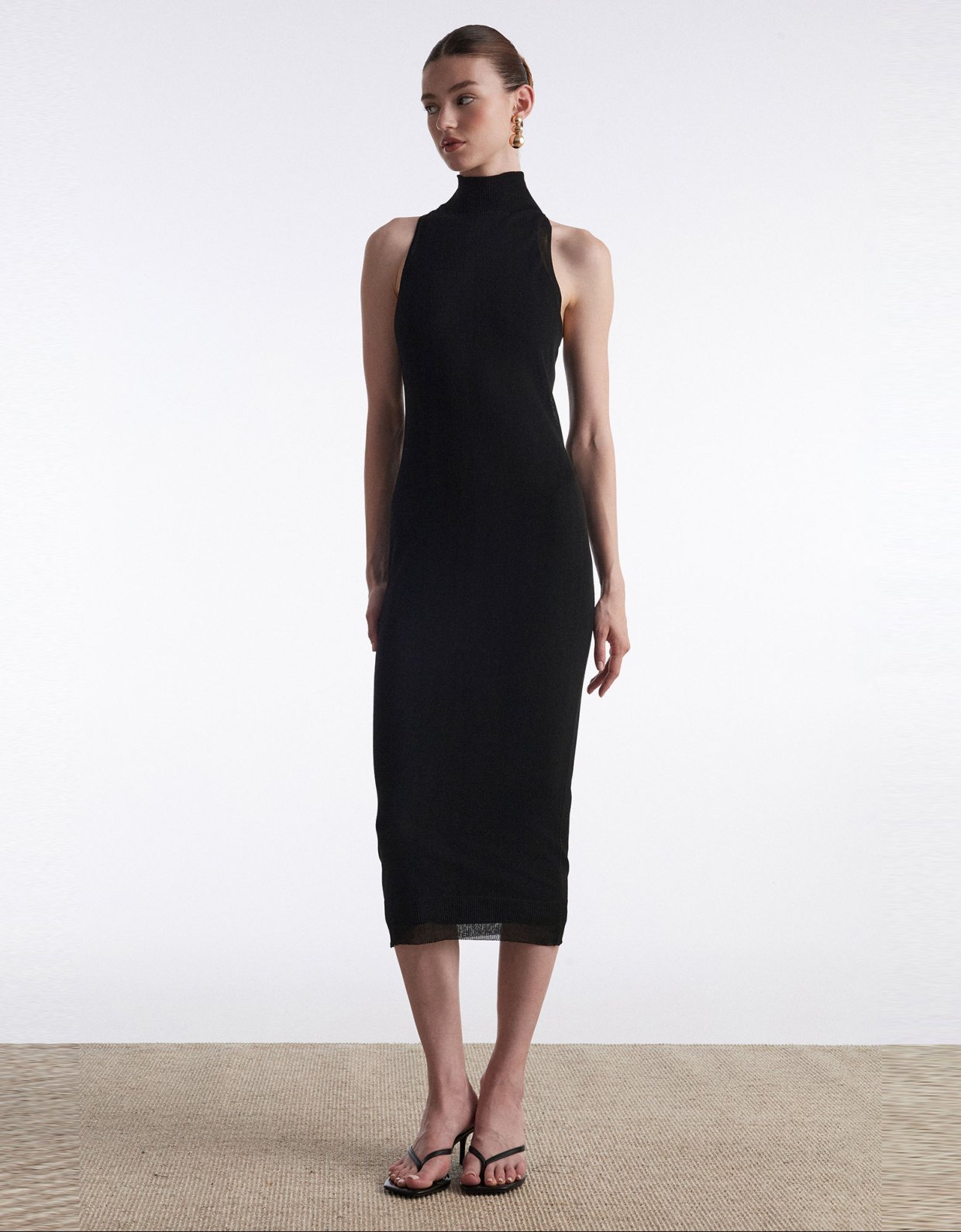 Nadia Rapti No. 26 Knitted midi dress black