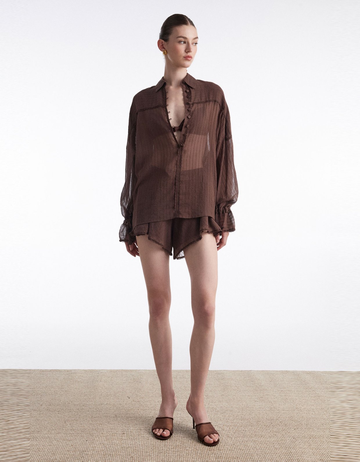 Nadia Rapti Han shirt brown