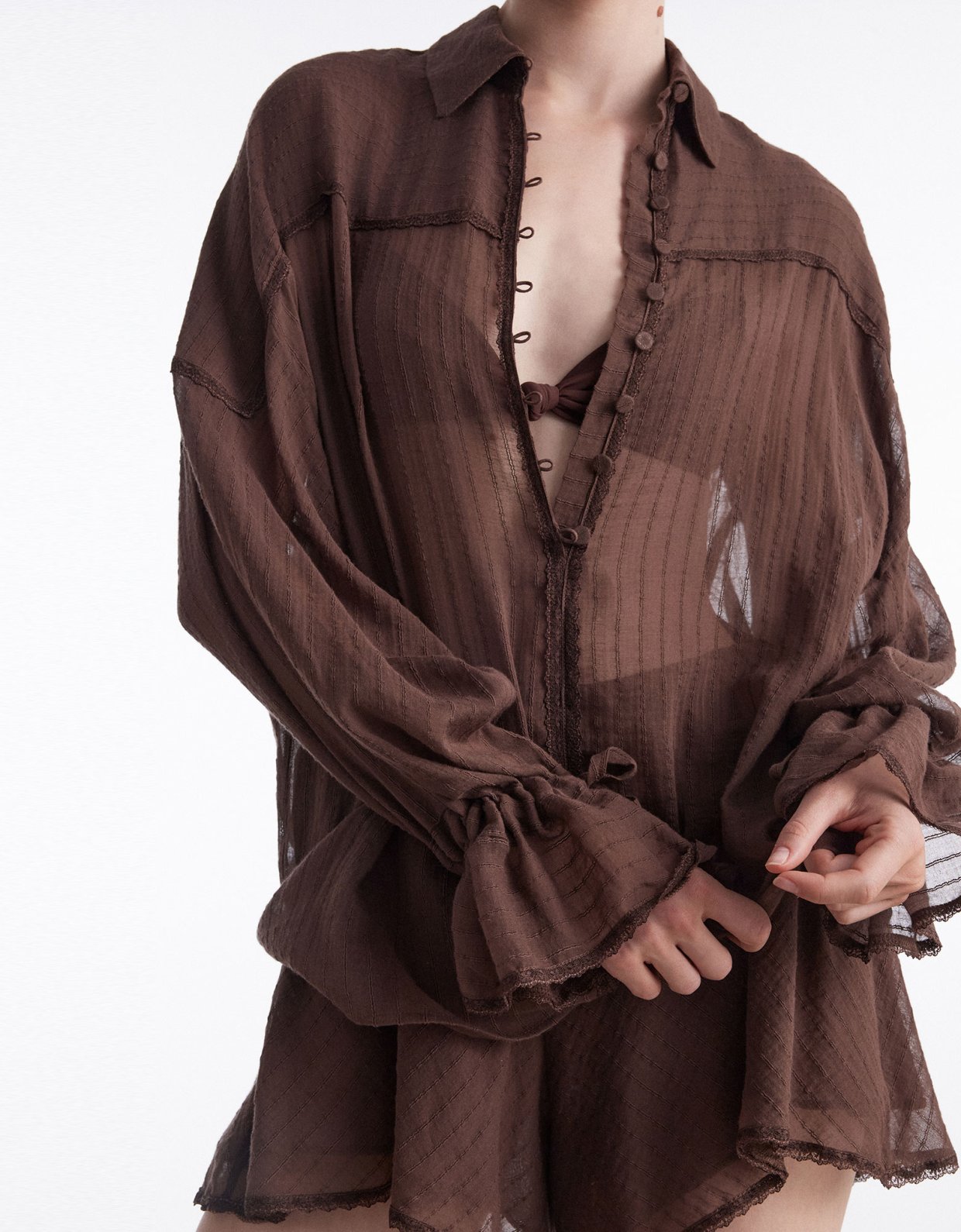Nadia Rapti Han shirt brown