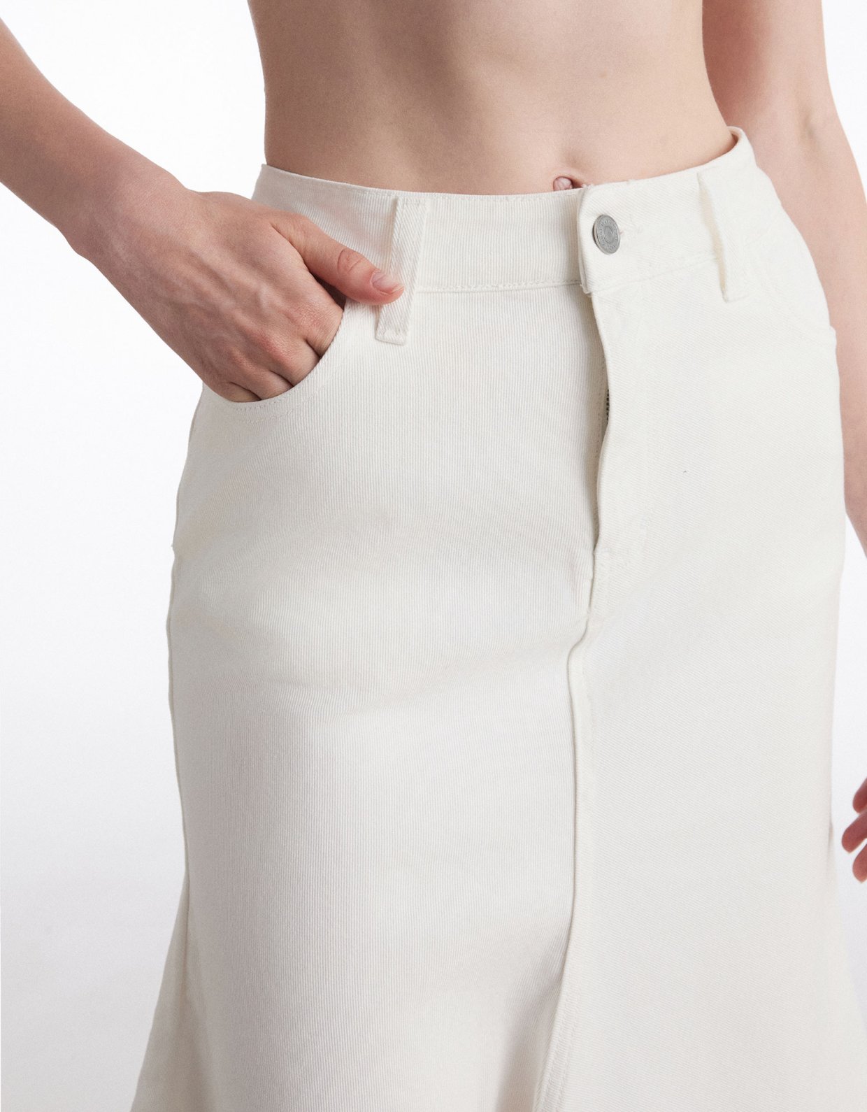 Nadia Rapti Silia denim skirt white