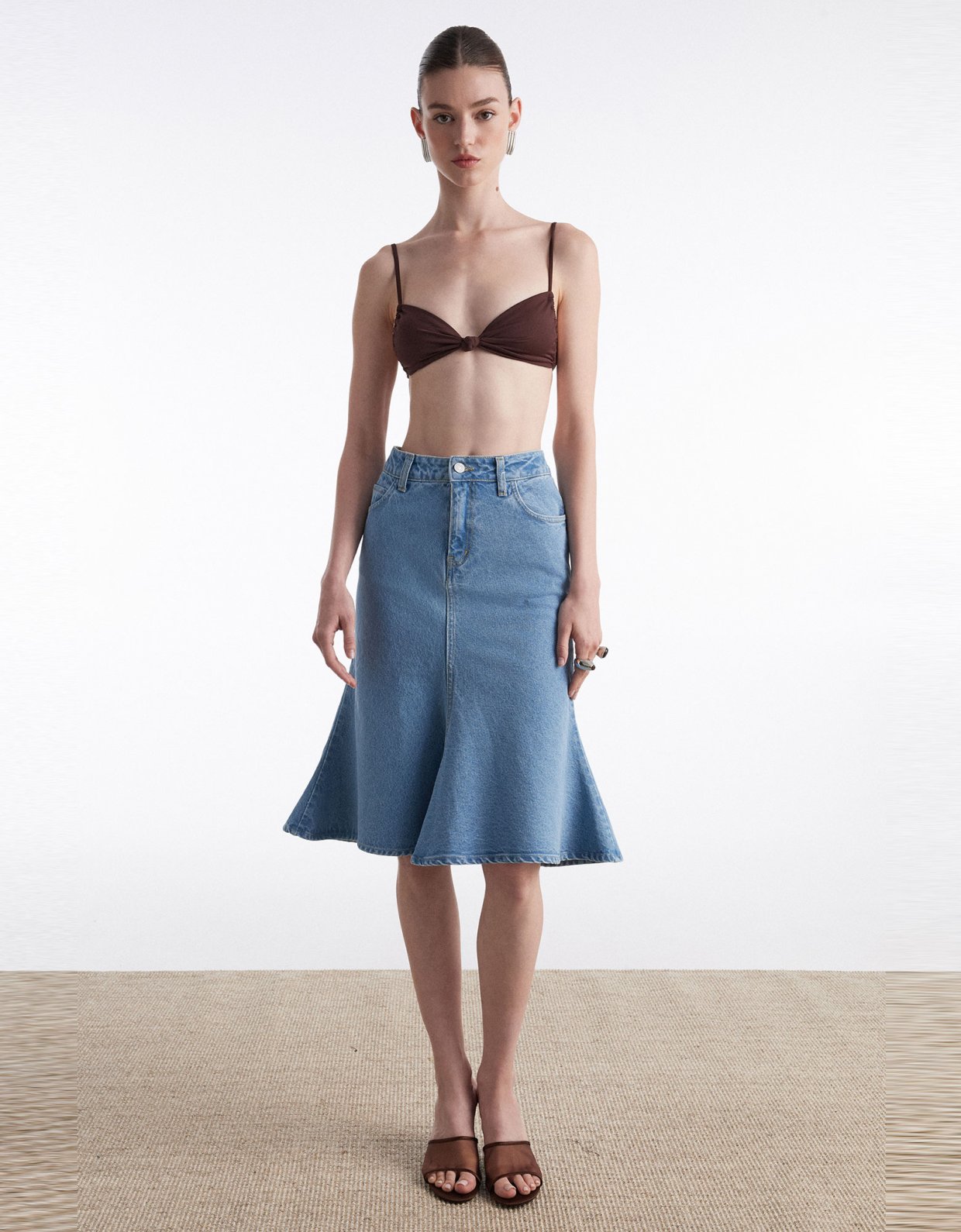 Nadia Rapti Silia denim skirt blue
