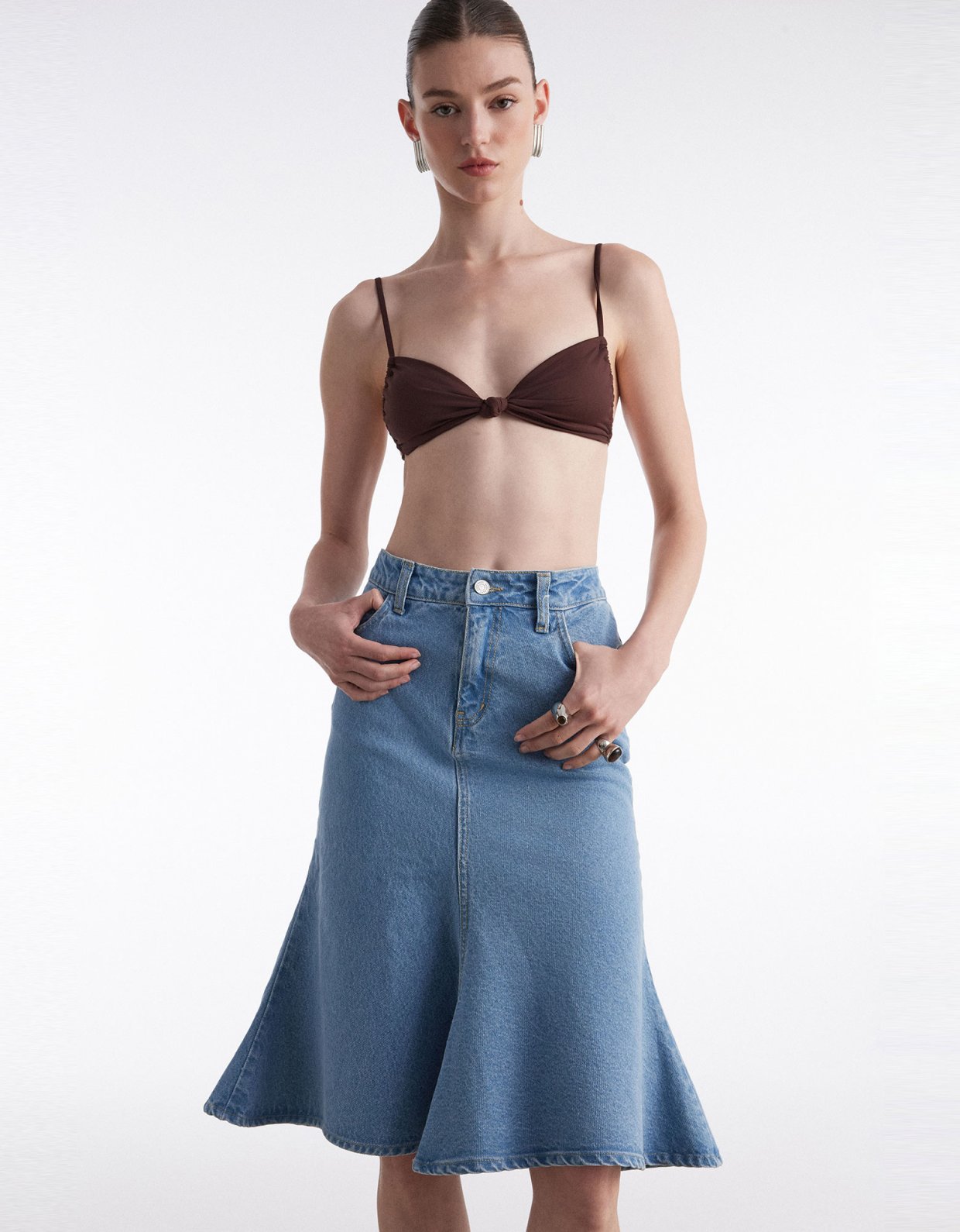 Nadia Rapti Silia denim skirt blue