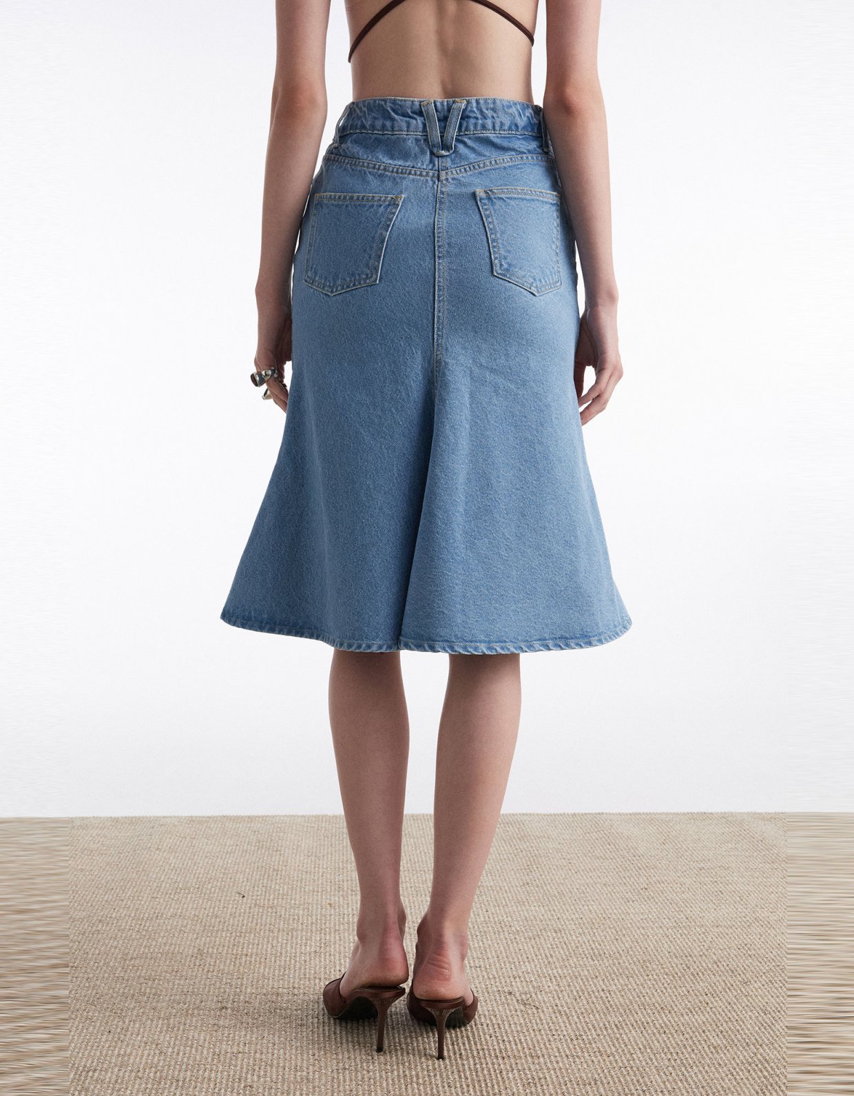 Nadia Rapti Silia denim skirt blue
