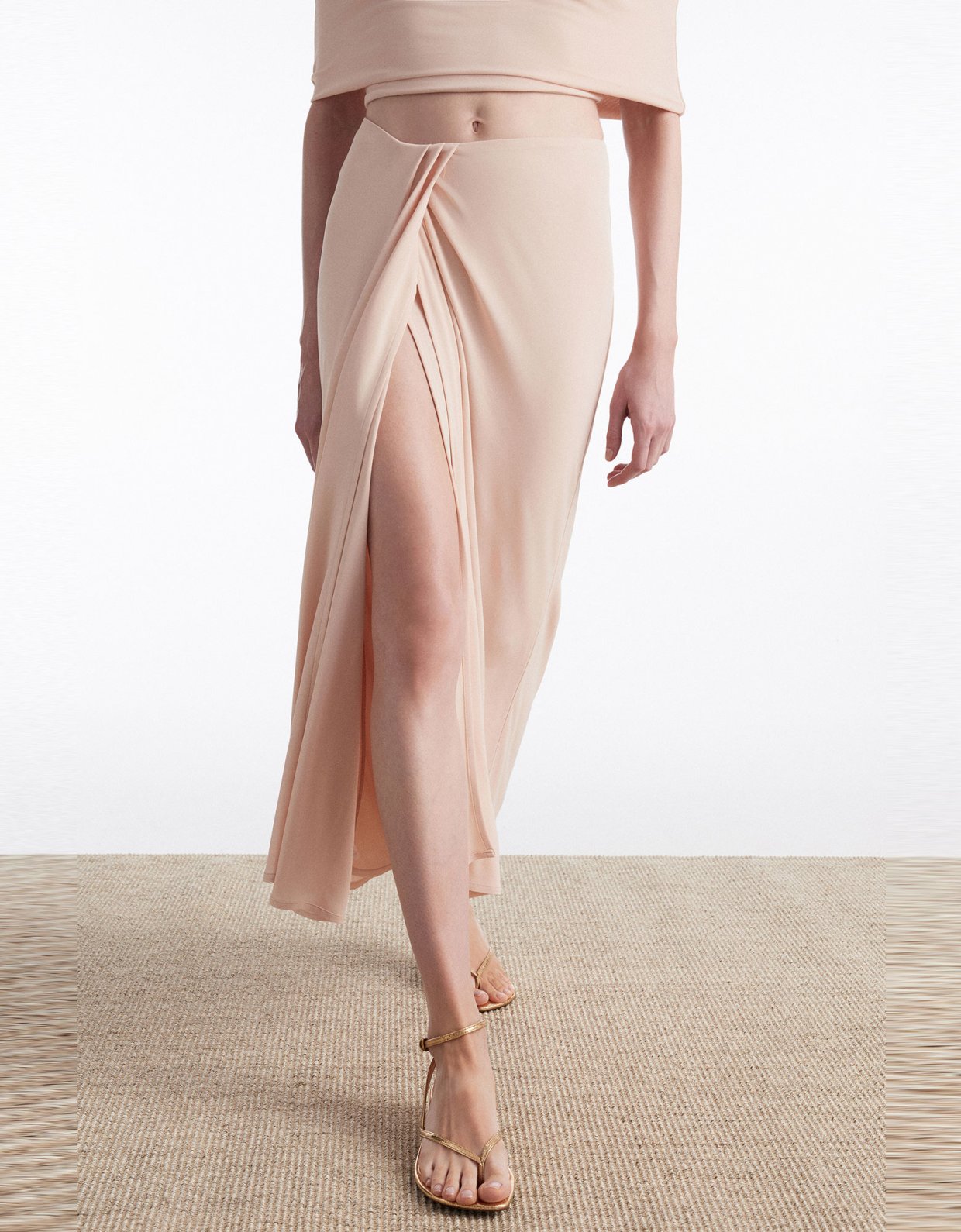 Nadia Rapti Aria midi skirt pink