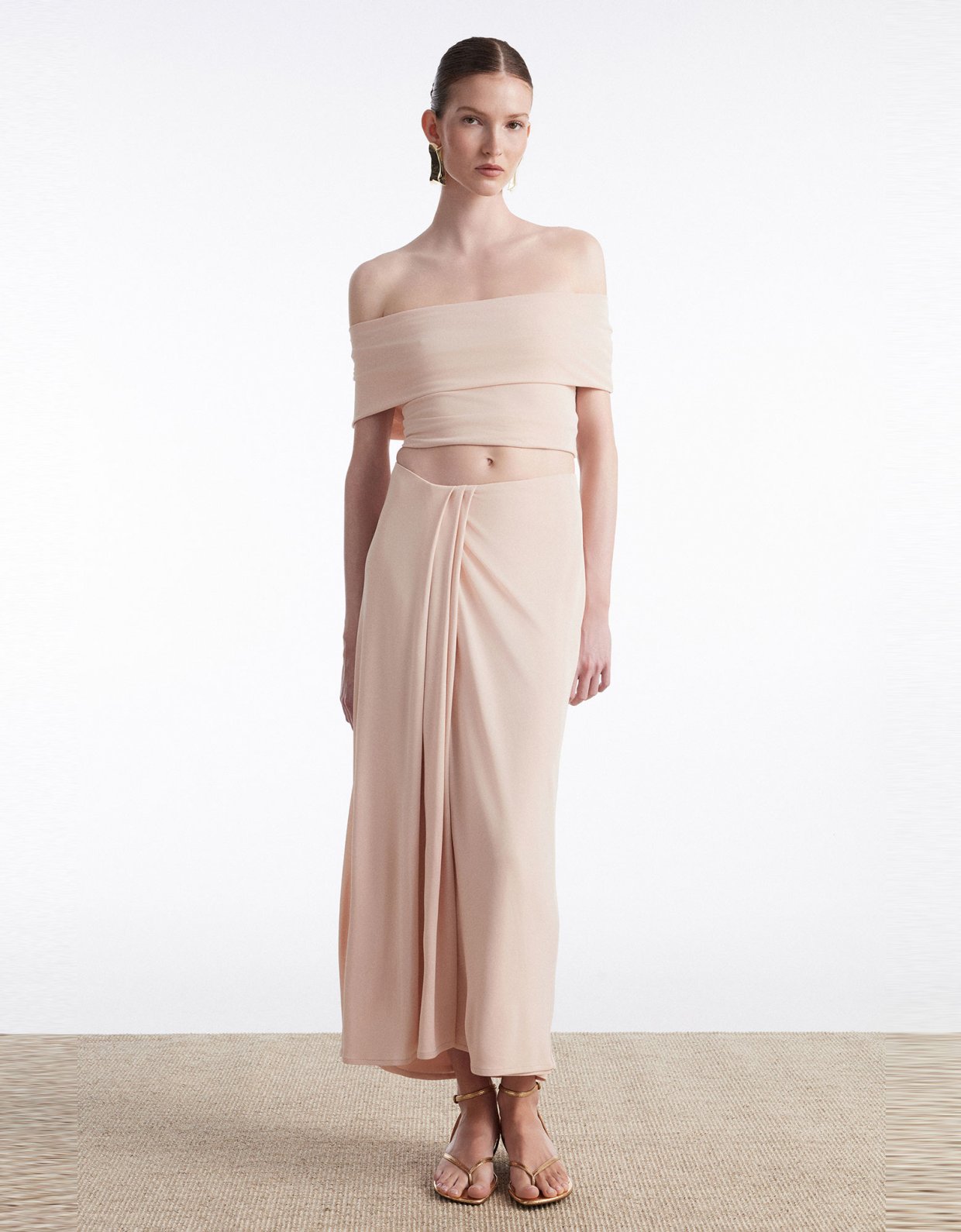Nadia Rapti Aria midi skirt pink