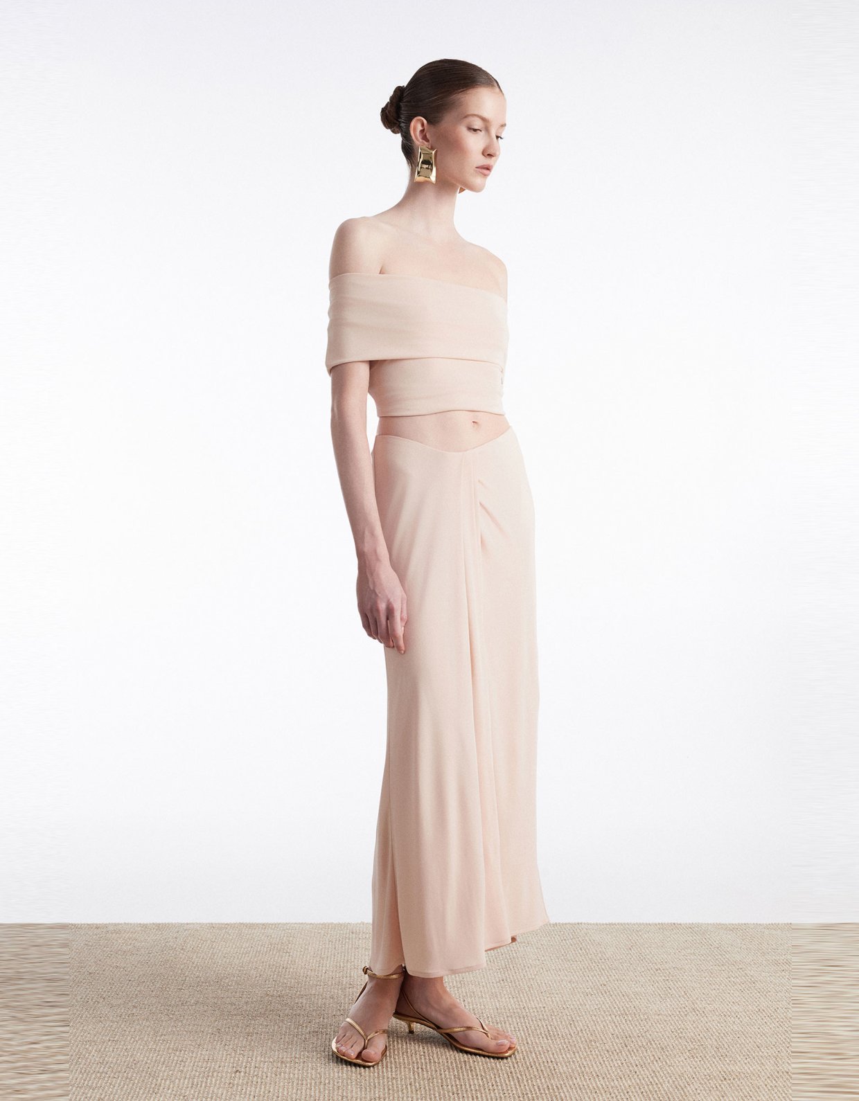 Nadia Rapti Aria midi skirt pink
