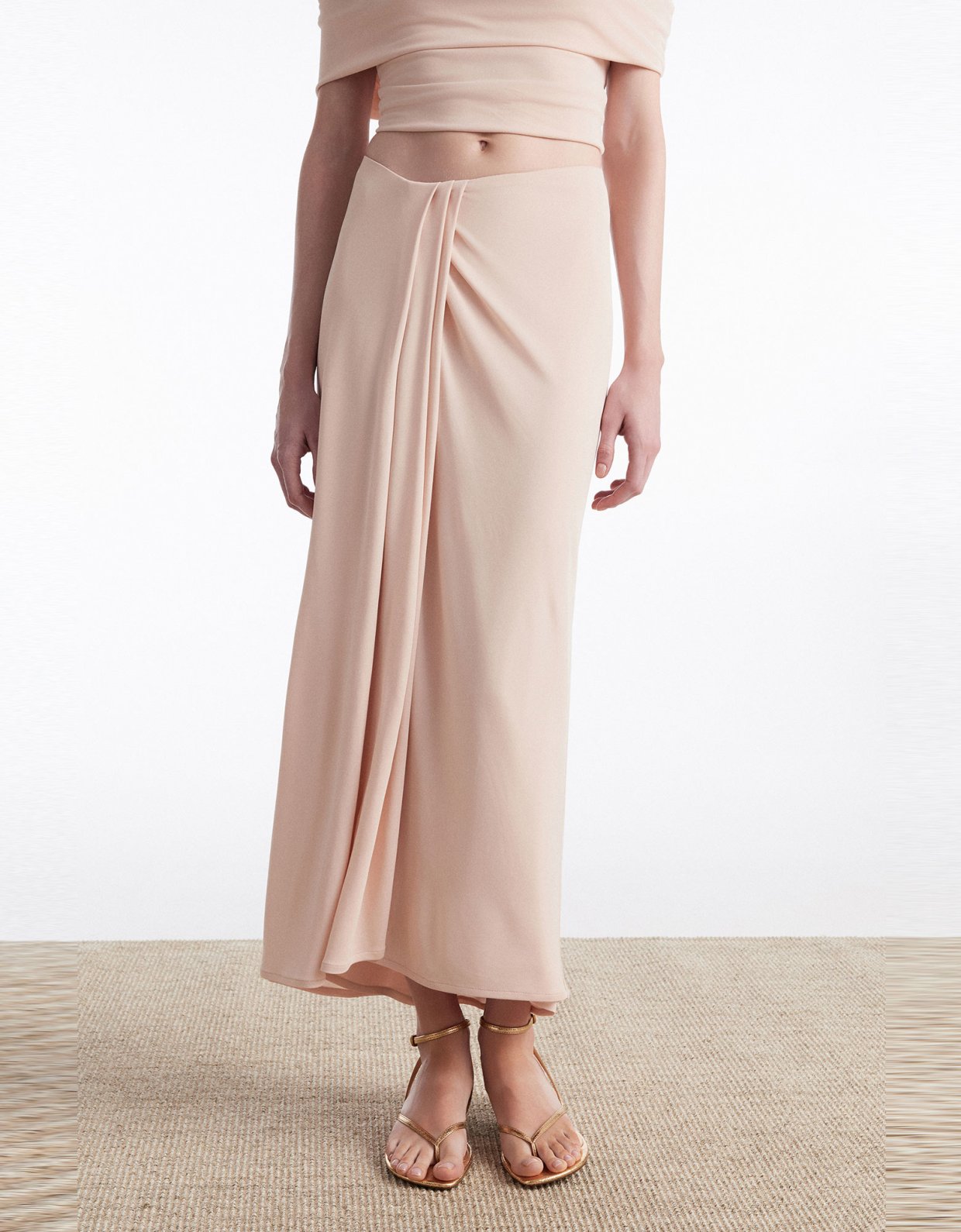 Nadia Rapti Aria midi skirt pink