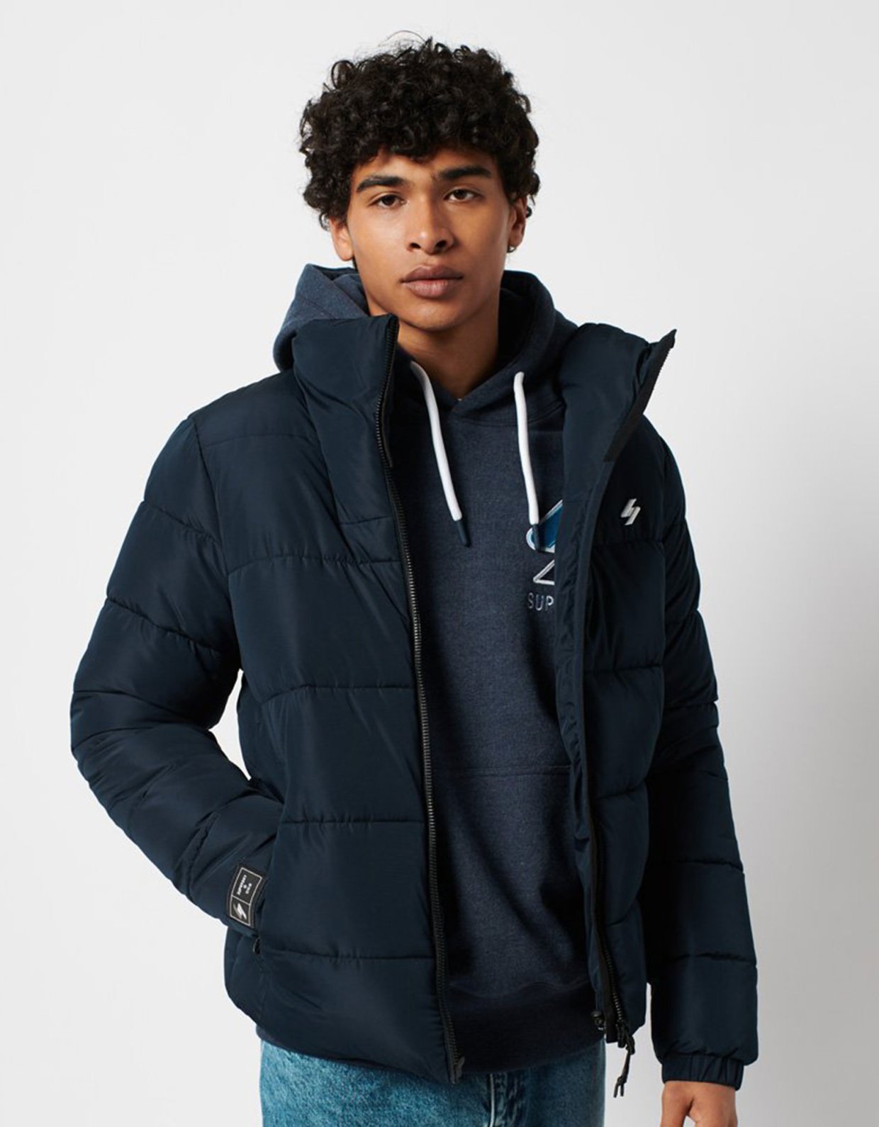 Superdry Non hooded sports puffer jacket deep navy