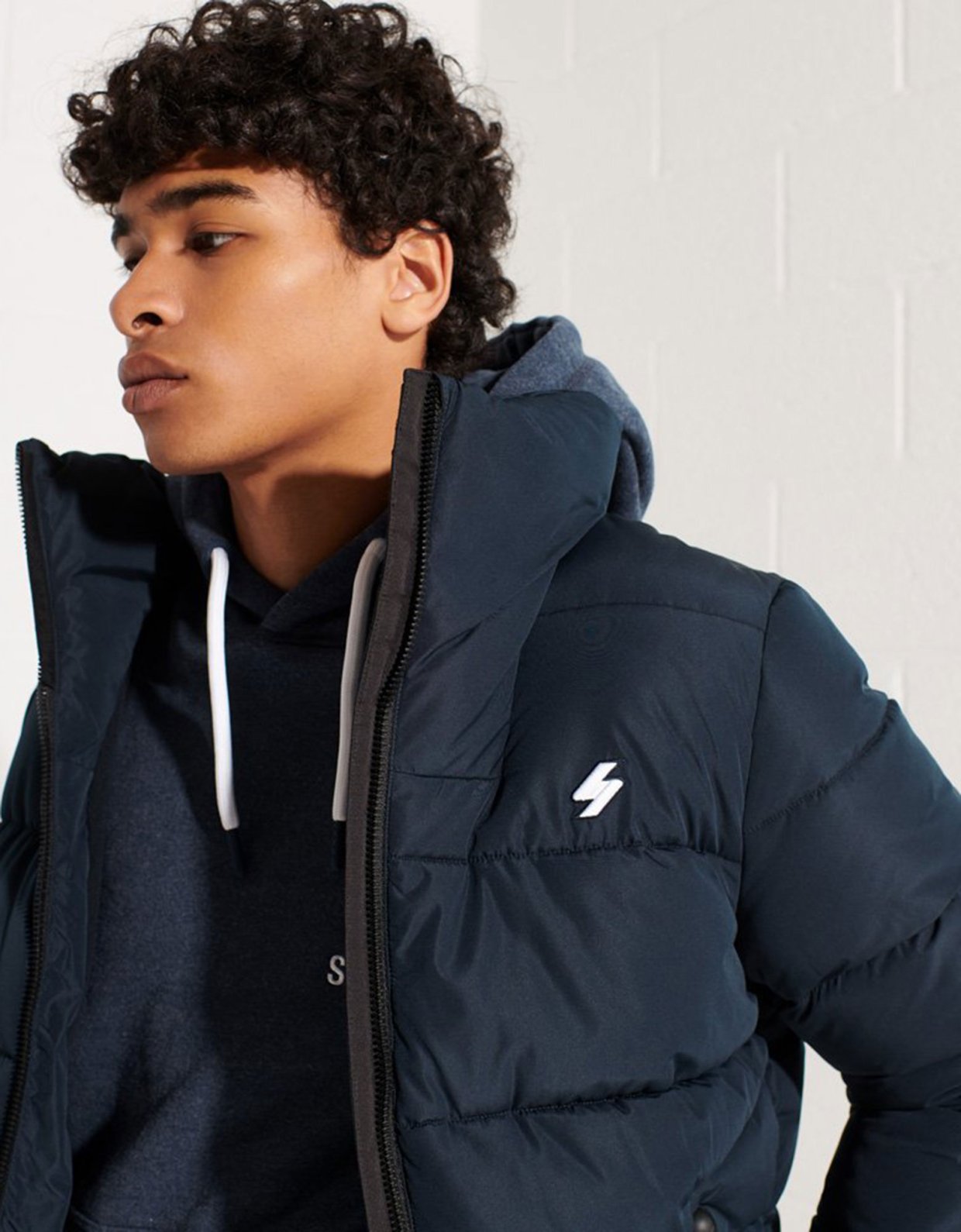 Superdry Non hooded sports puffer jacket deep navy