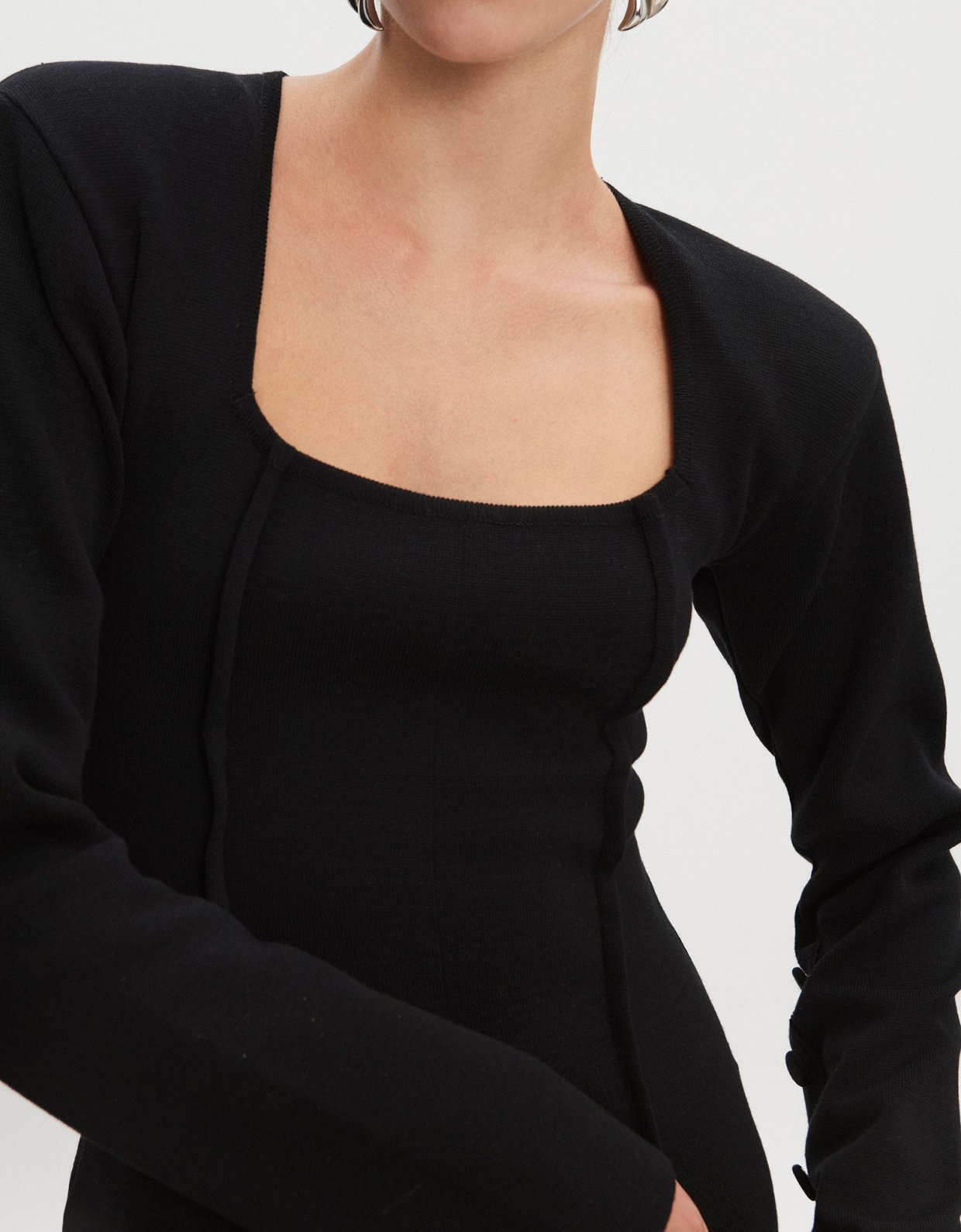 Nadia Rapti Heaven knitted mini dress black