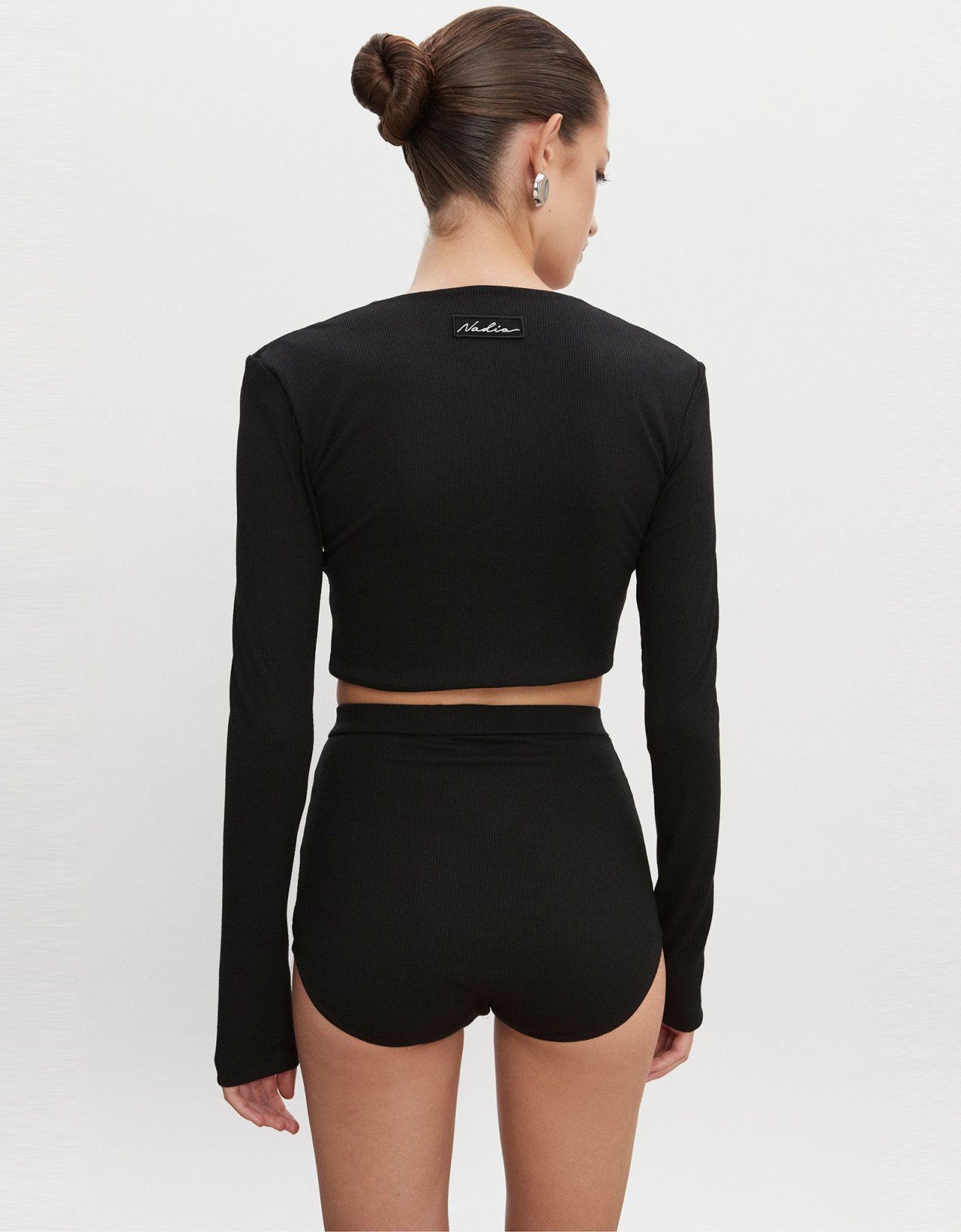 Nadia Rapti Bite crop top black