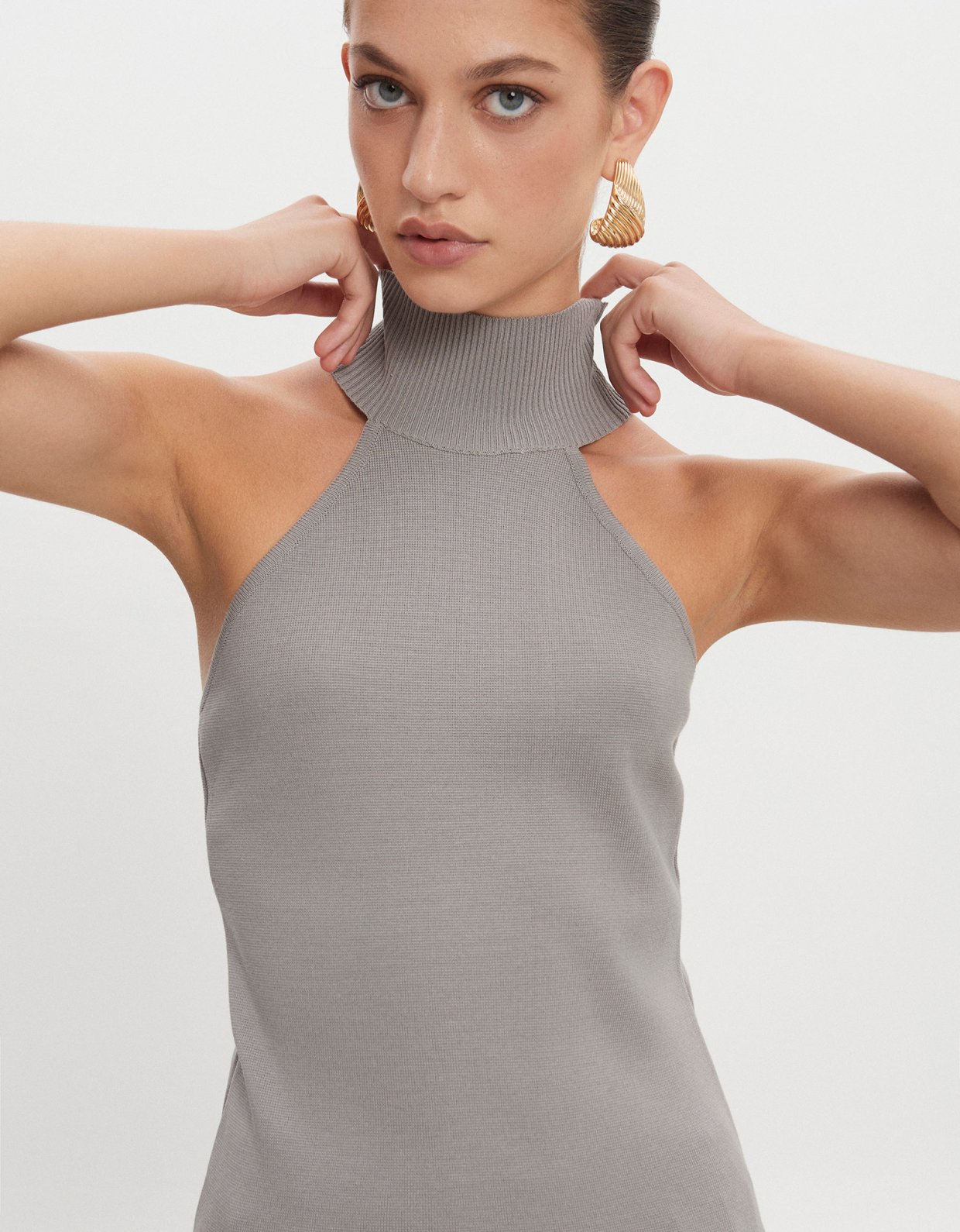 Nadia Rapti Heaven knitted top grey