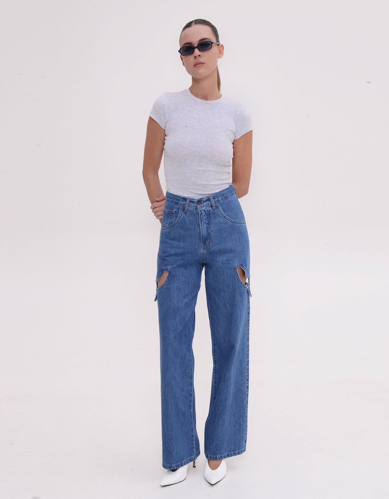 Sac Jeans Naya denim pants mid blue