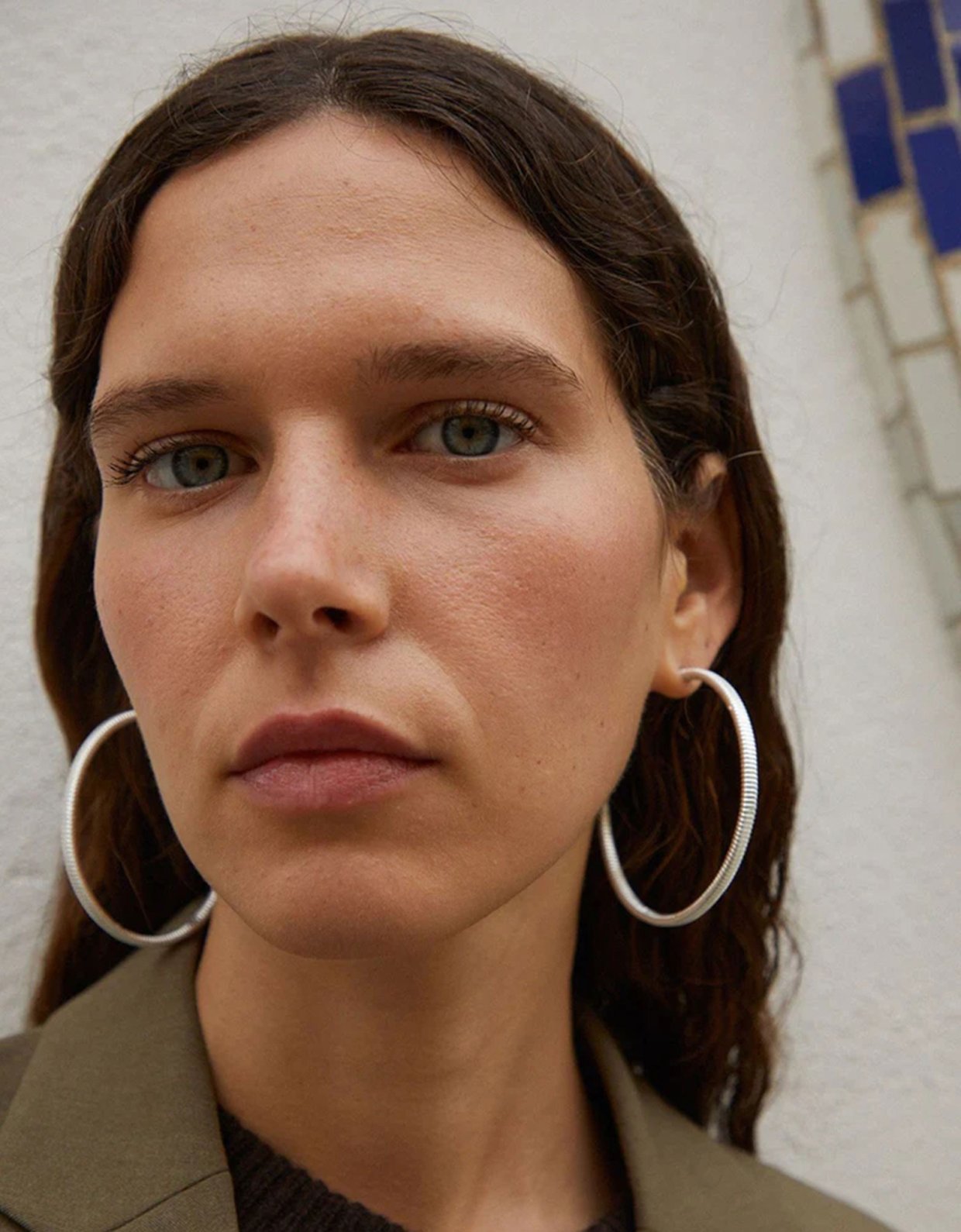 Moncollier Nile silver earrings