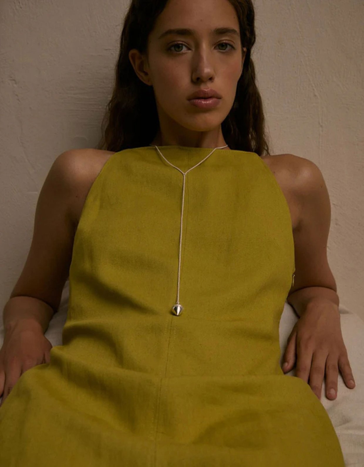 Moncollier Olive silver necklace