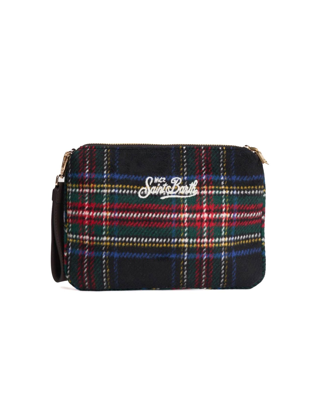 MC2 Saint Barth Parisienne crossbody bag wool tartan