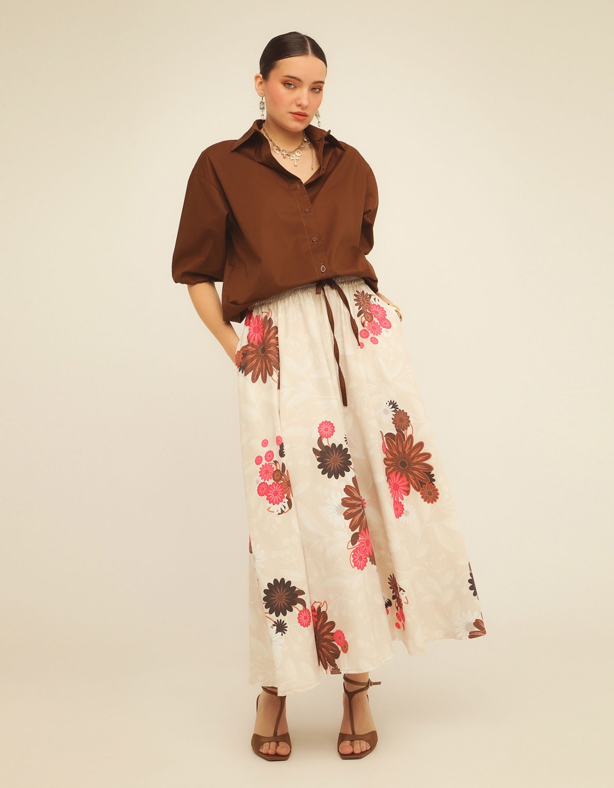 Bee Me Pearl brown skirt