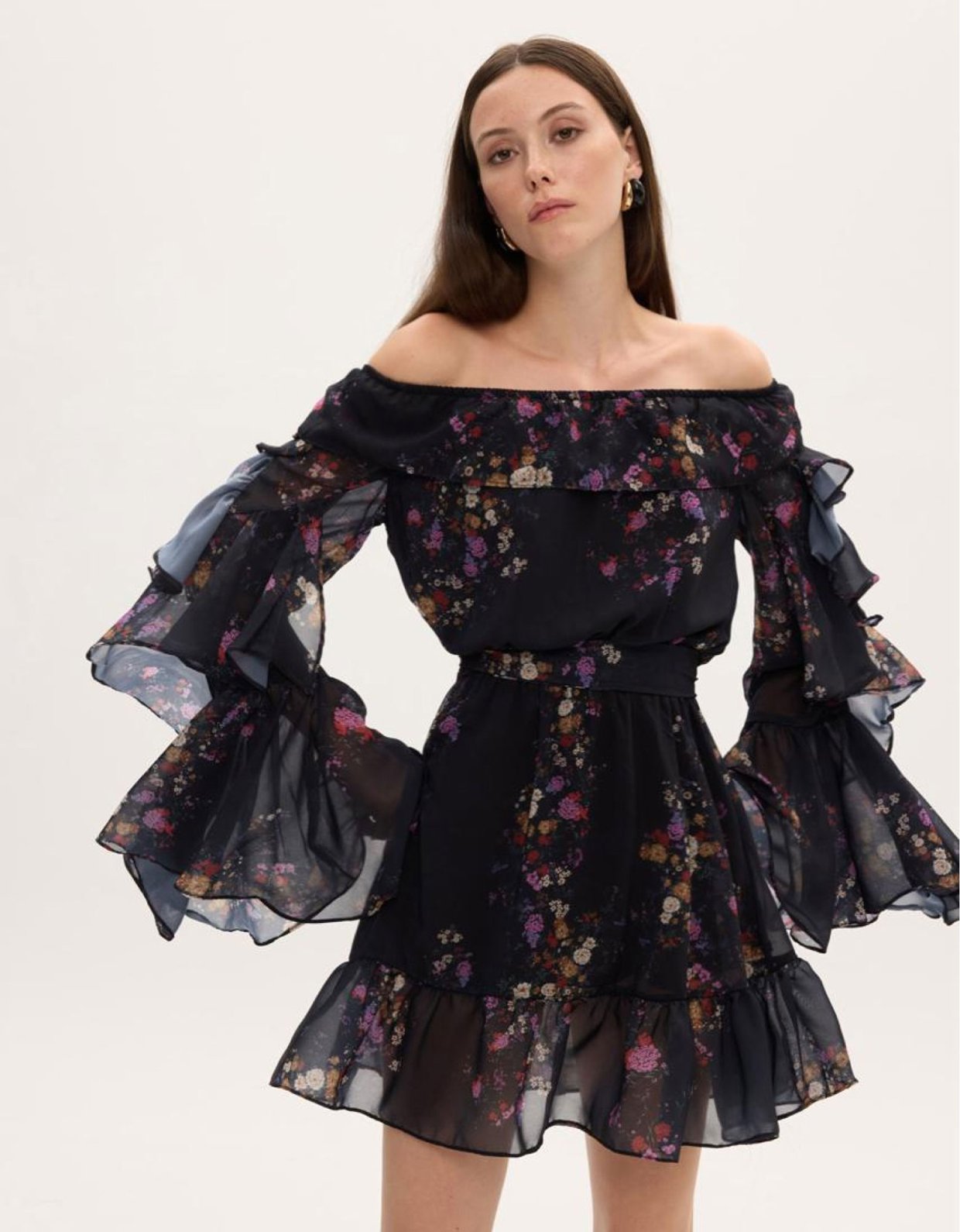 Ciel Concept Eliza off shoulder mini ruffle dress