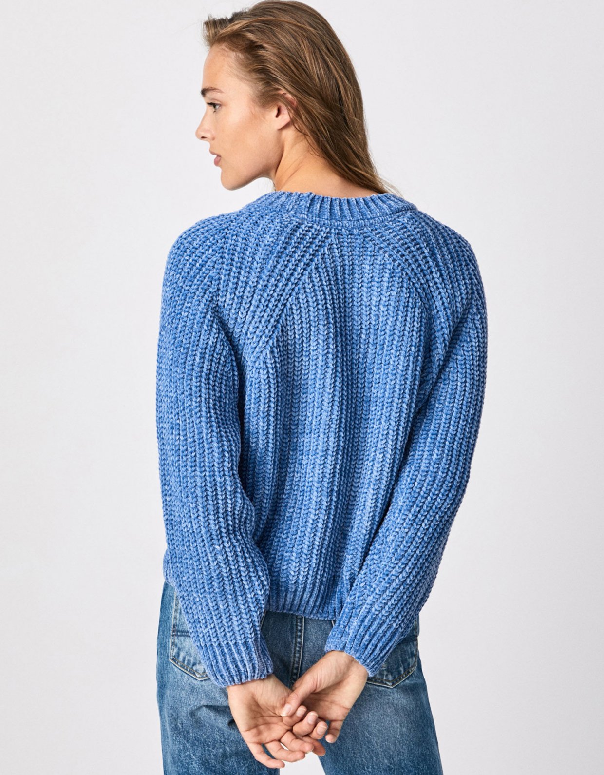 Pepe Jeans Lisa chenille knit sweater light thames