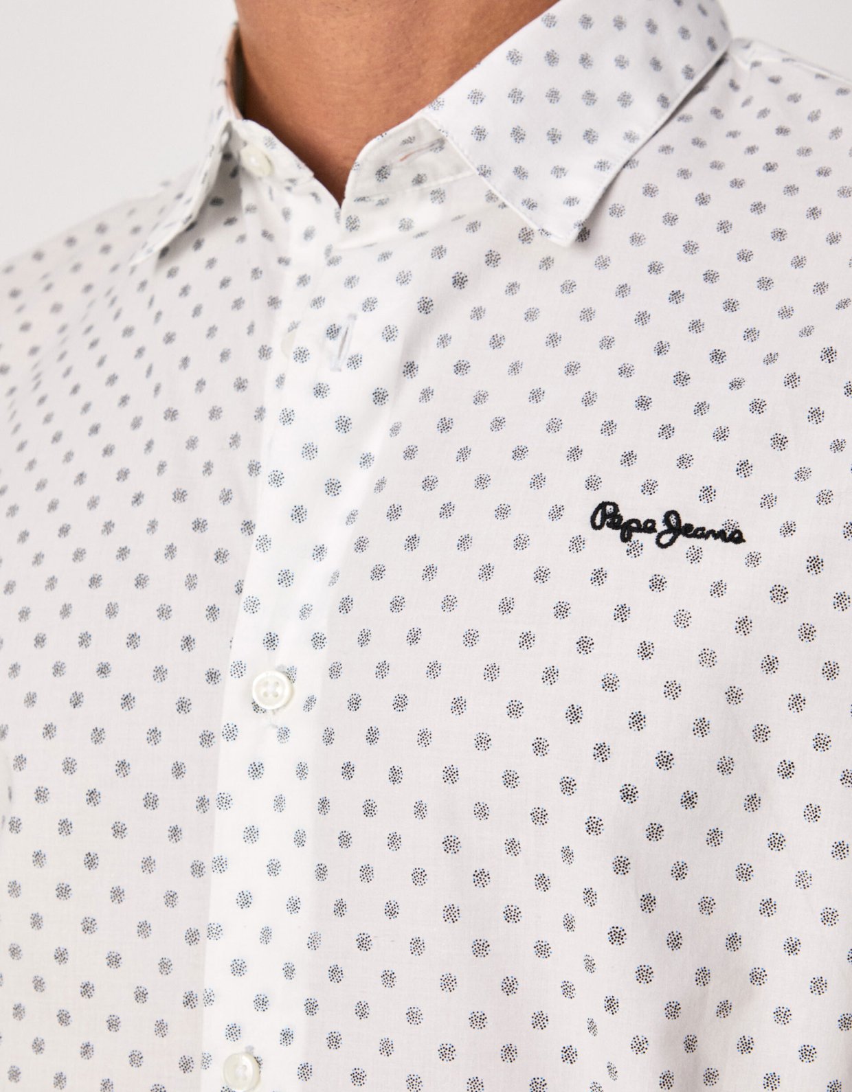 Pepe Jeans Reynold micro printed poplin shirt