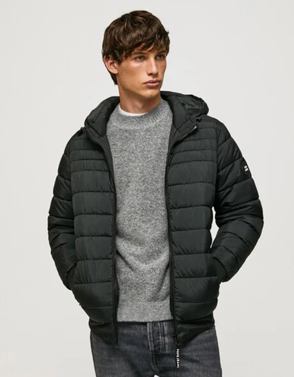 Pepe Jeans James quilted jacket black