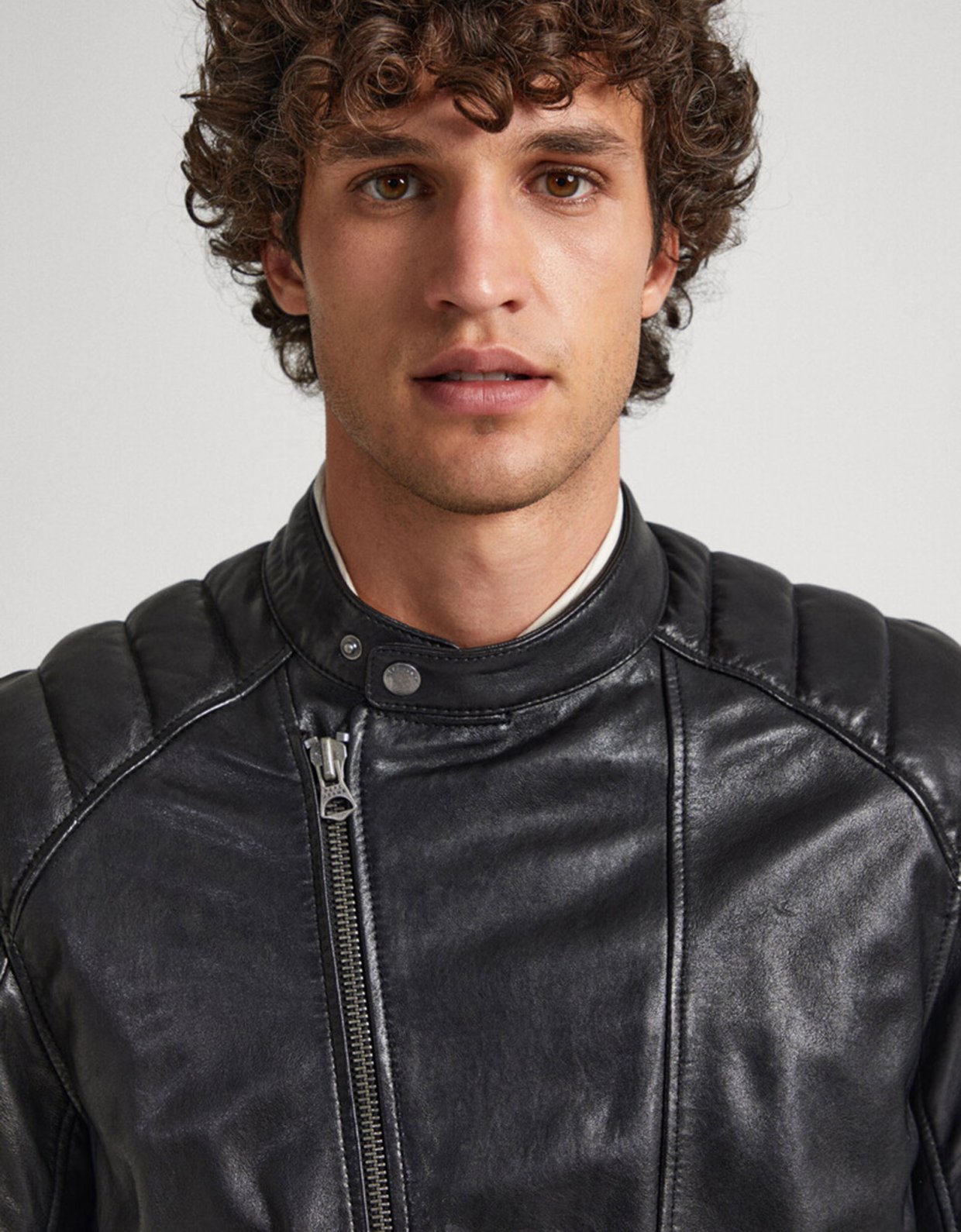 Pepe Jeans Brewster leather biker jacket