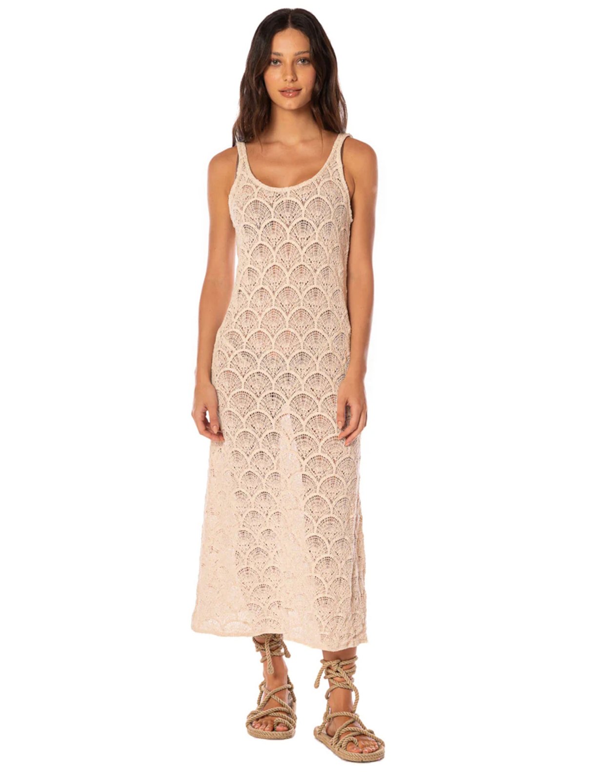 Maaji Wavy shell quartz midi dress