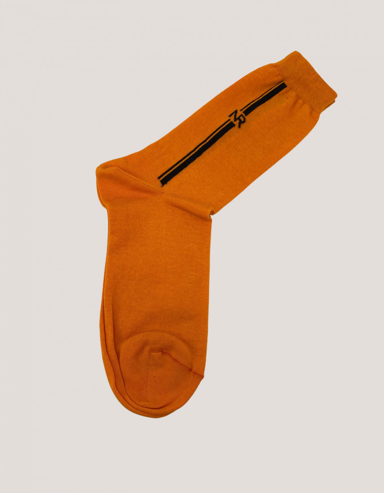 Nadia Rapti Lines n logo socks orange