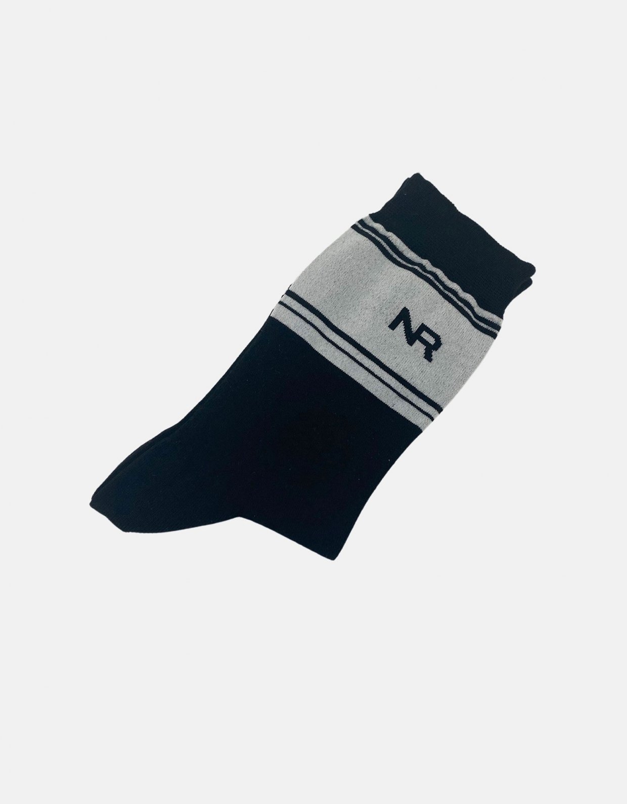 Nadia Rapti Stripes n logo socks black