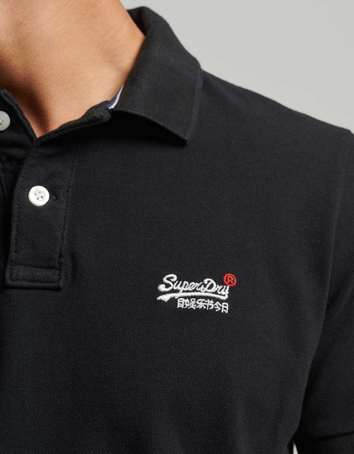Superdry Classic pique polo black