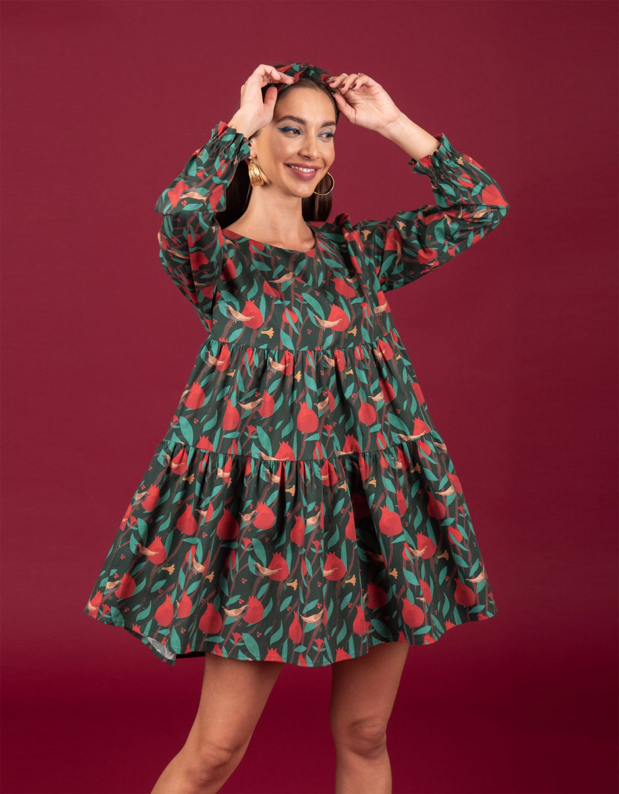 Chaton Pomegranate short dress