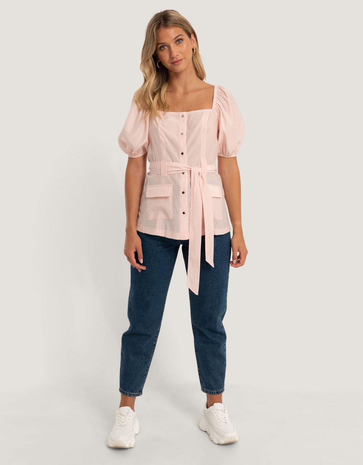 NA-KD Puff sleeve tailored blouse