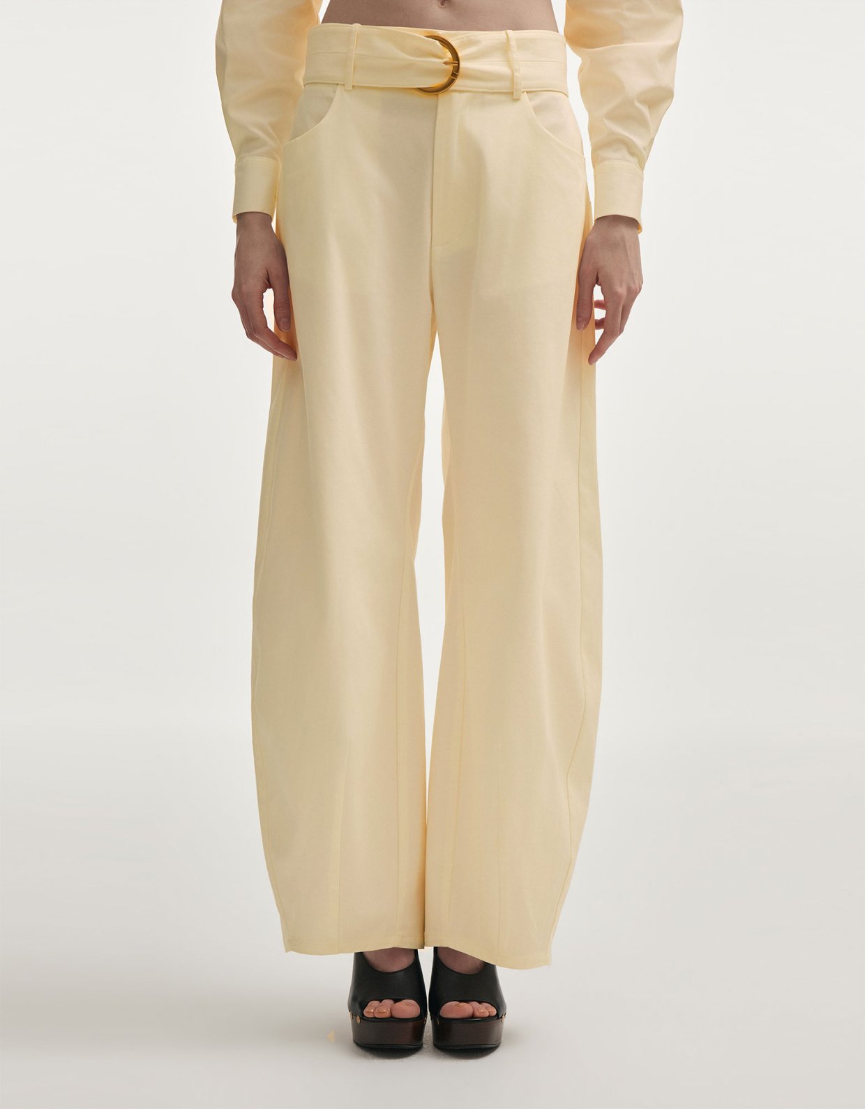 Nadia Rapti Pure barrel trousers butter yellow