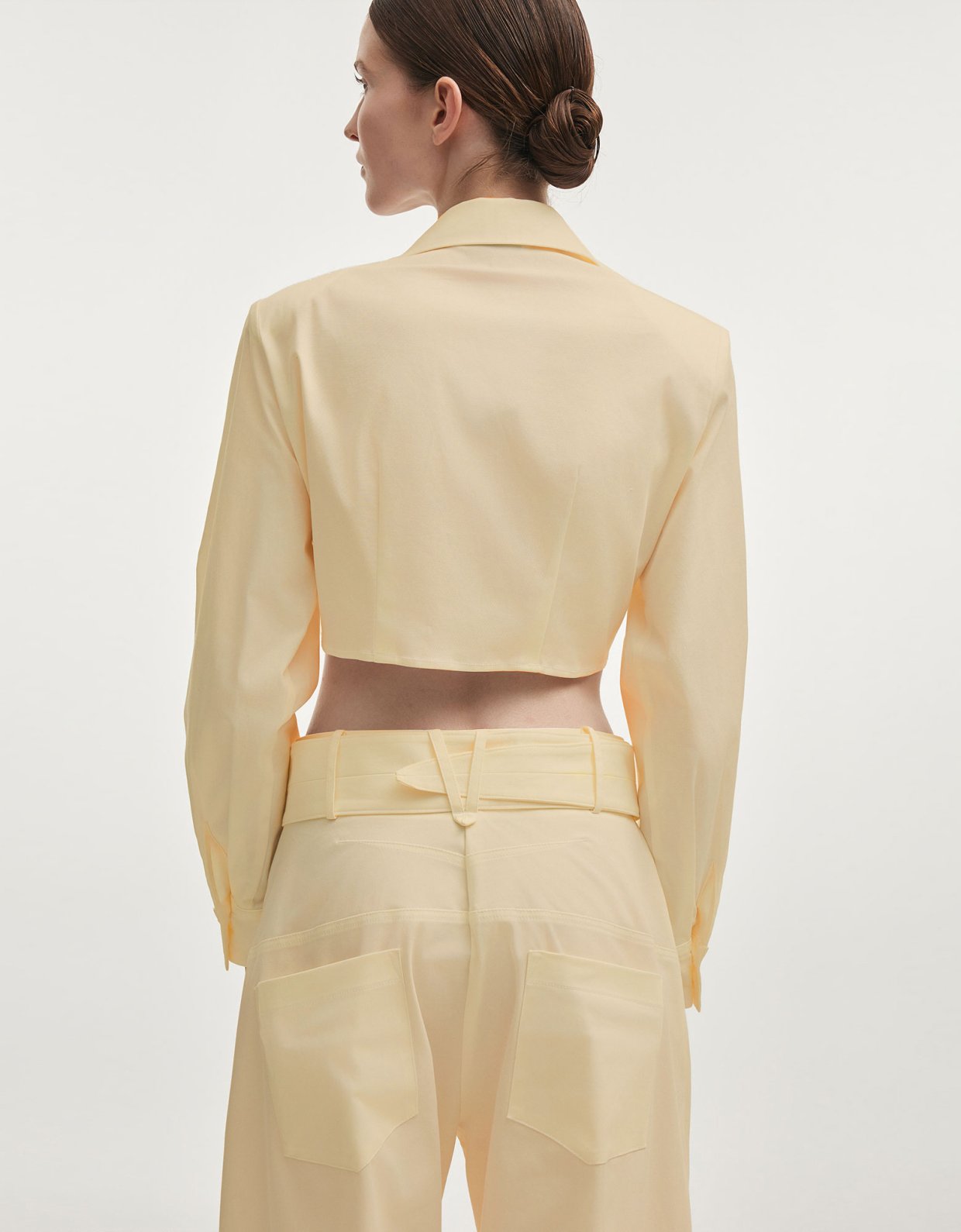 Nadia Rapti Pure crop shirt butter yellow