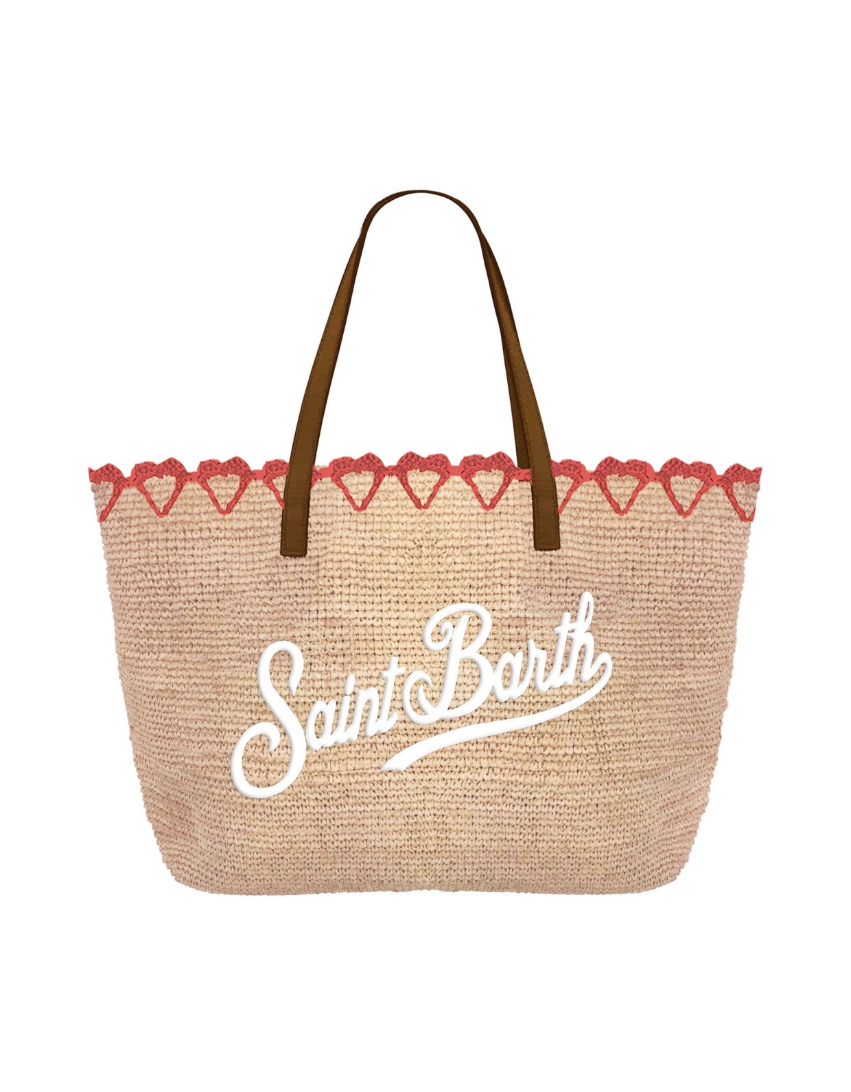 MC2 Saint Barth City raffia bag with heart border