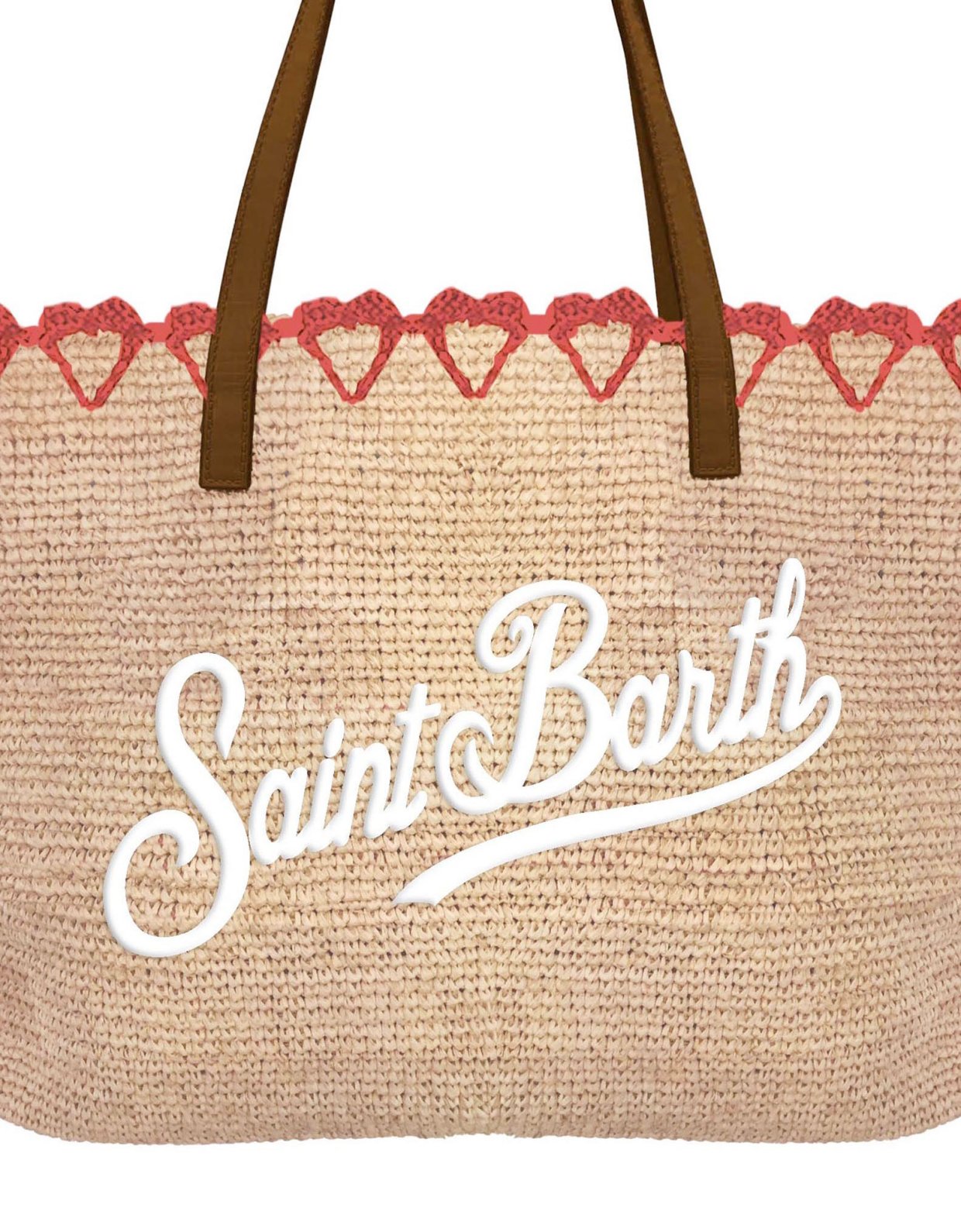 MC2 Saint Barth City raffia bag with heart border