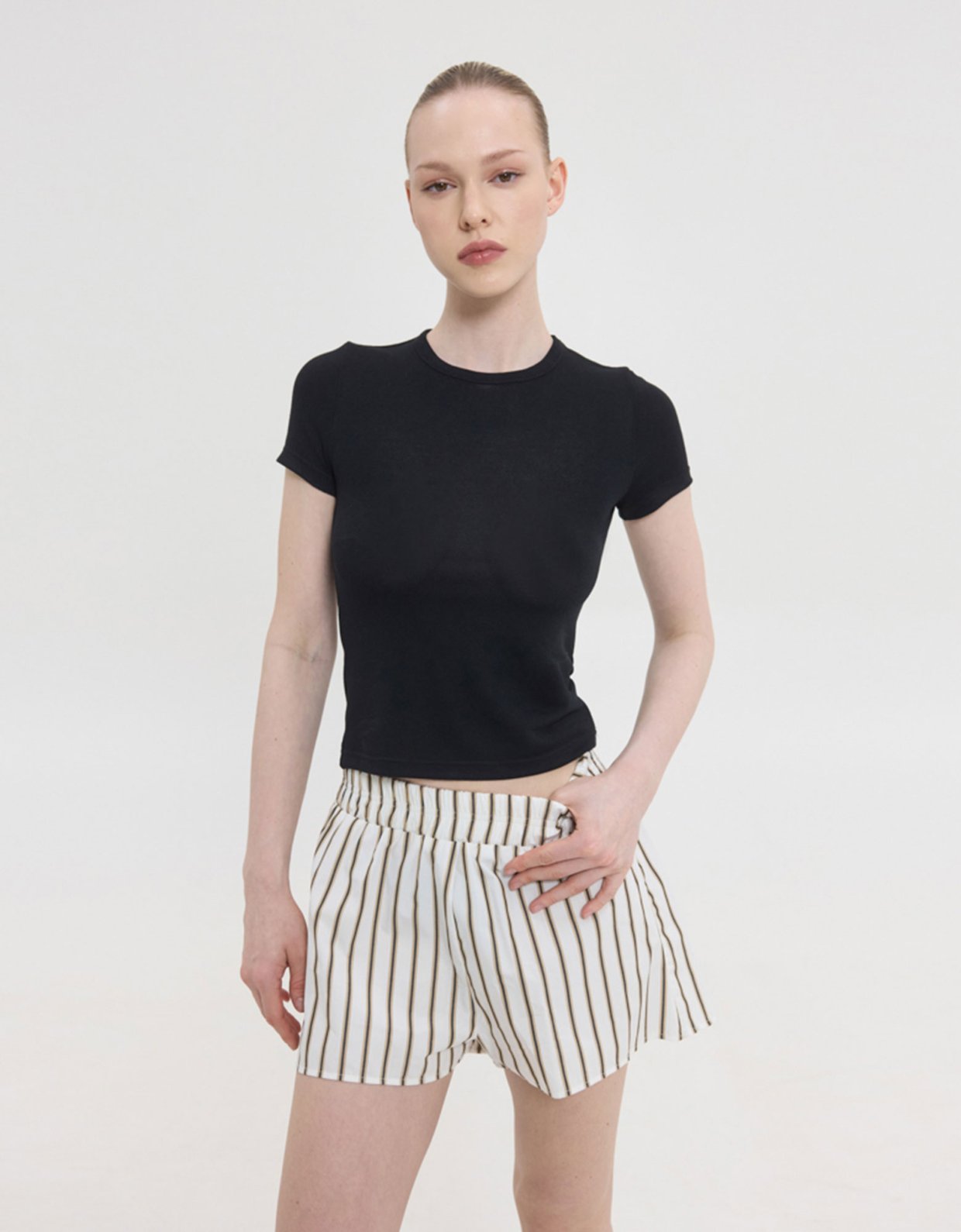 Sunset go Reina boxer shorts brown stripes