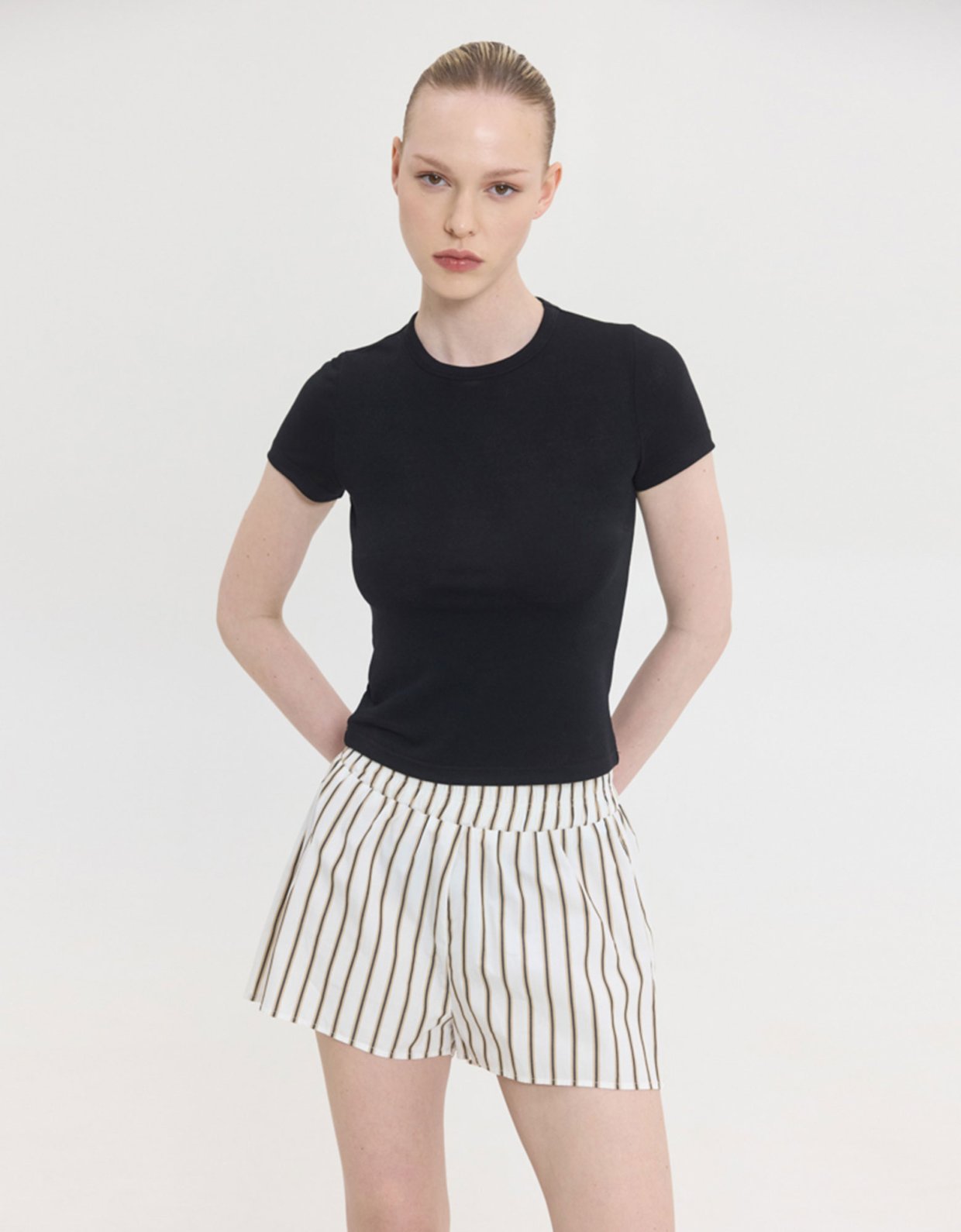 Sunset go Reina boxer shorts brown stripes