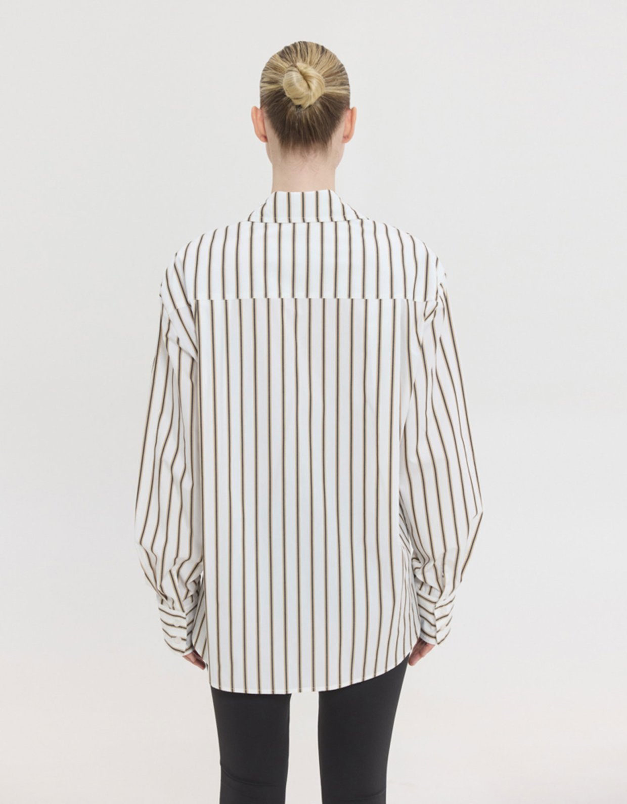 Sunset go Reina shirt brown stripes