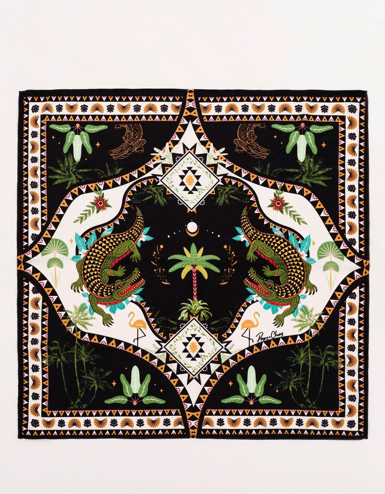 Peace and Chaos Reptile scarf