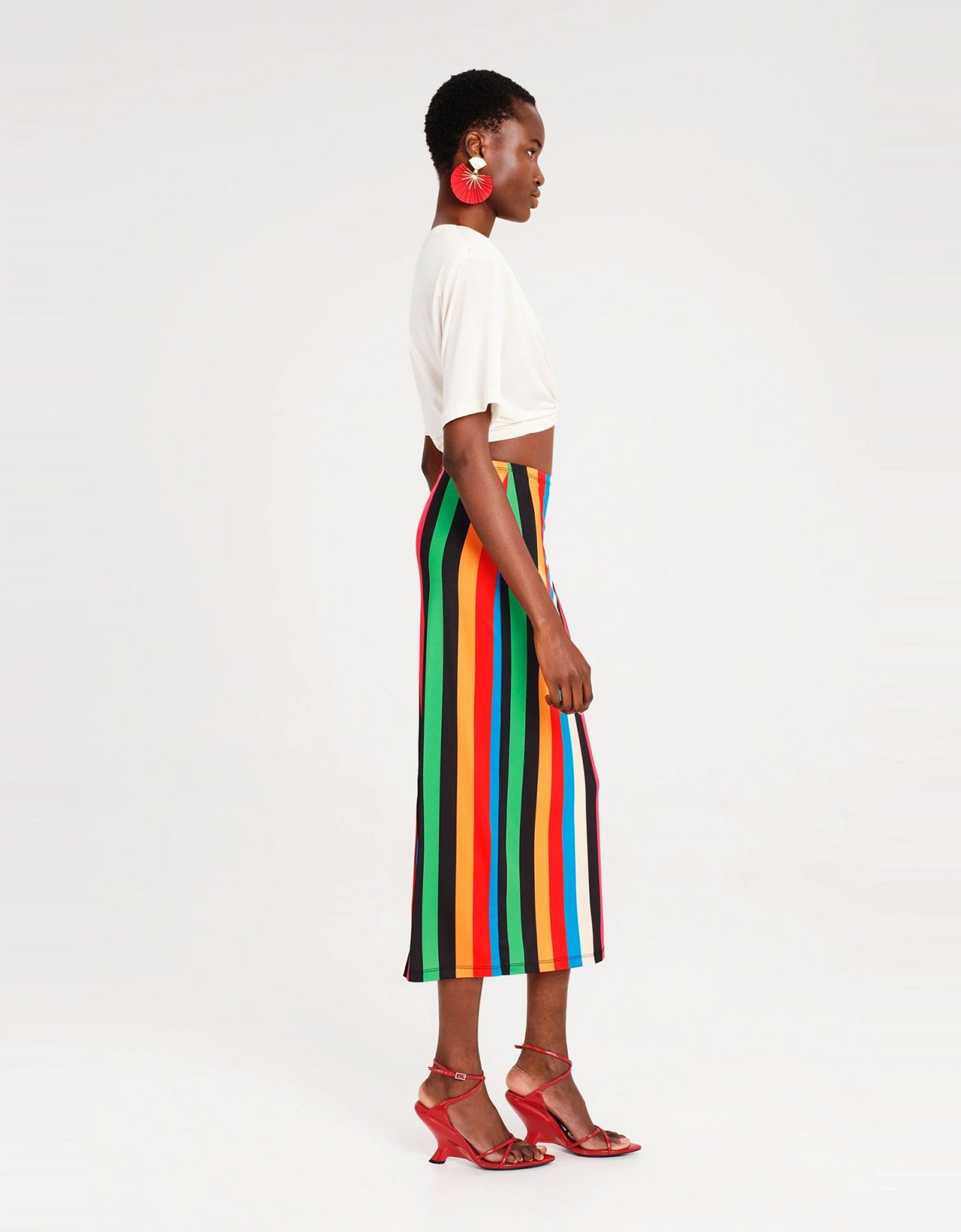 Peace and Chaos Rhythm midi skirt