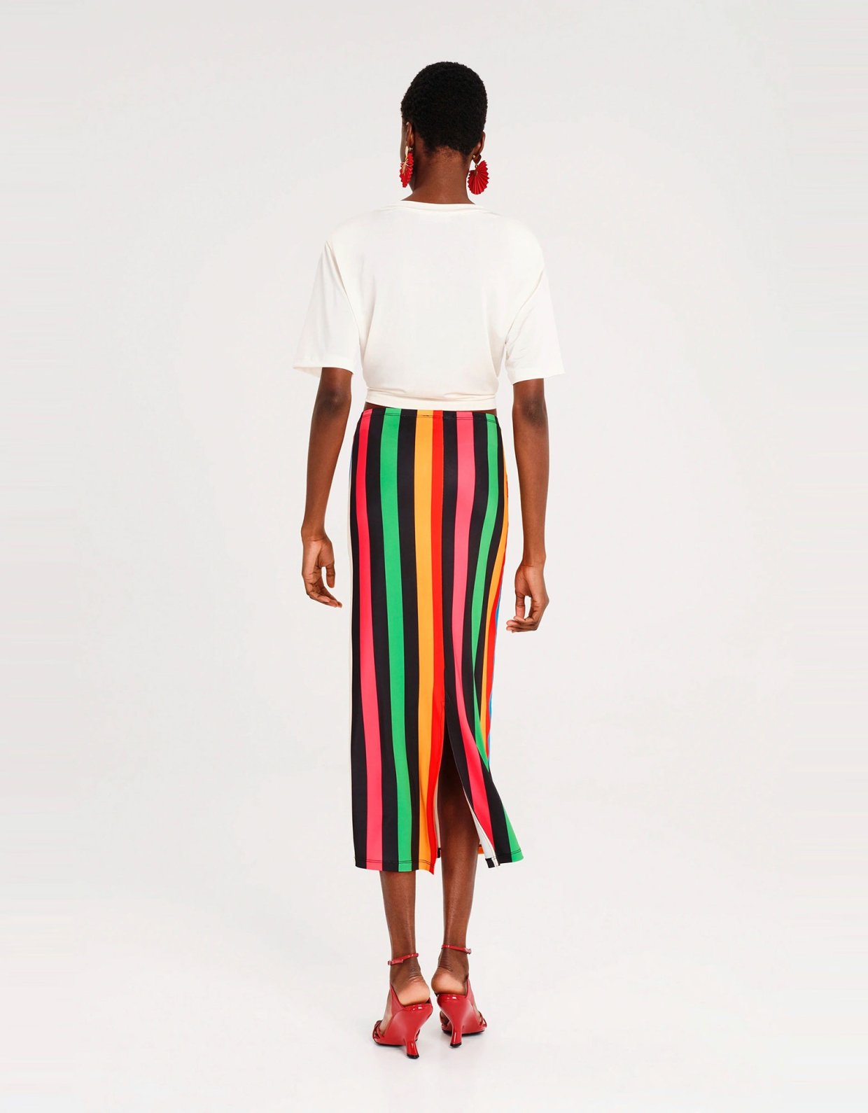 Peace and Chaos Rhythm midi skirt