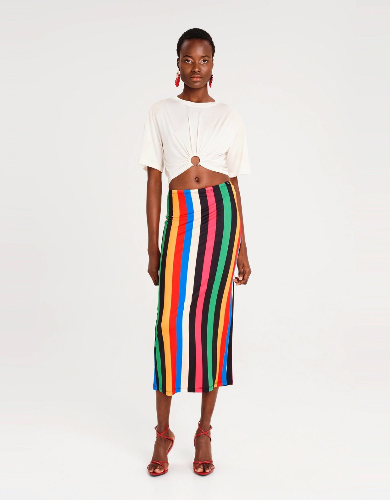 Peace and Chaos Rhythm midi skirt