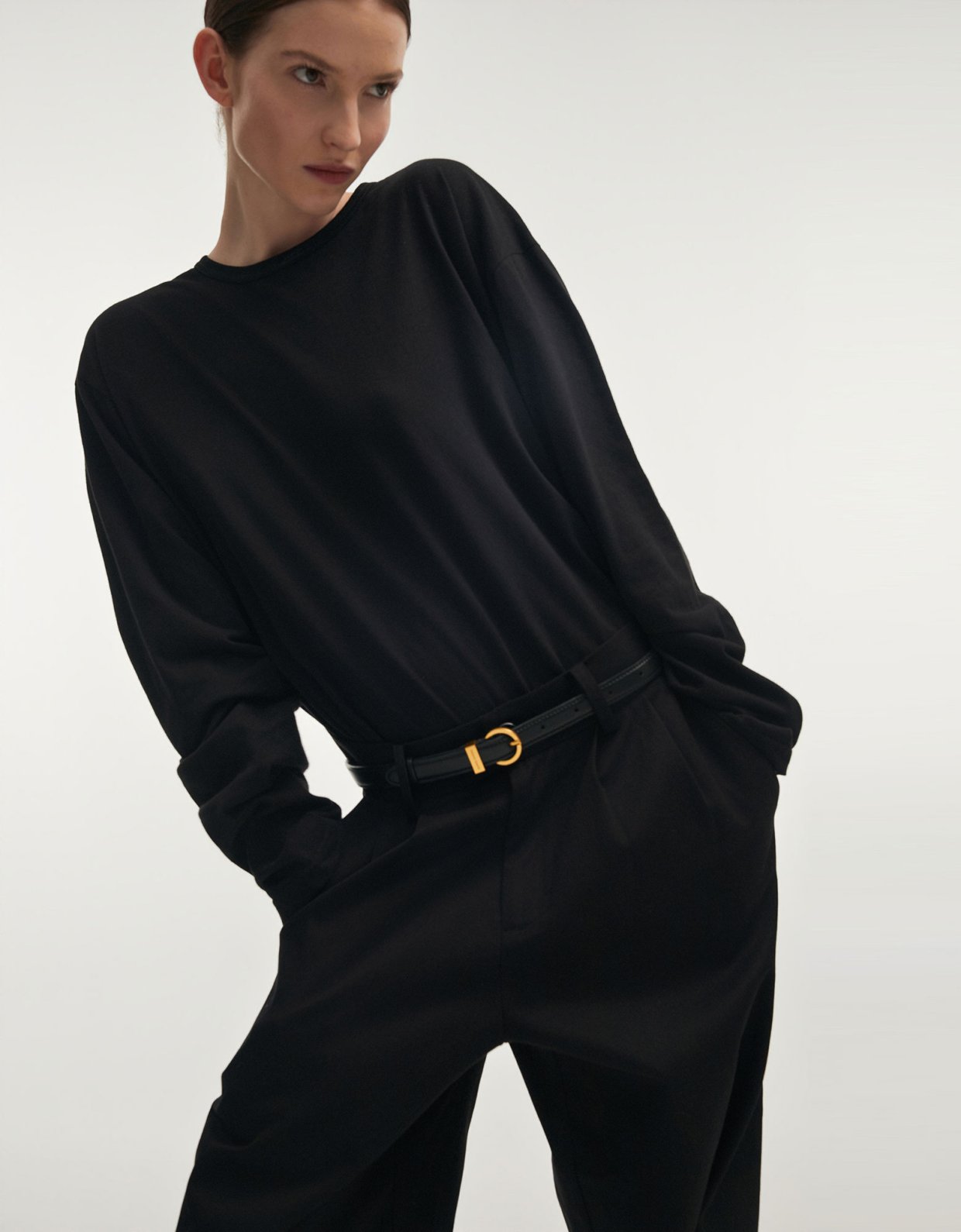 Nadia Rapti Rocky leather belt black