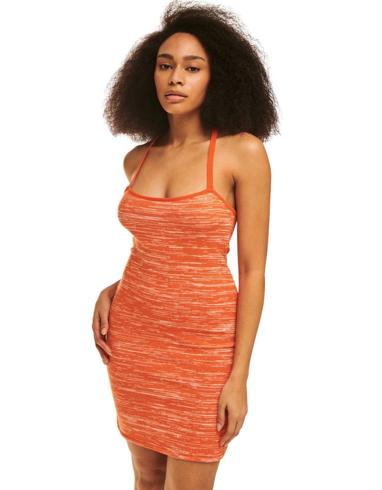 Combos Knitwear Combos S086 – Knitted mini dress orange