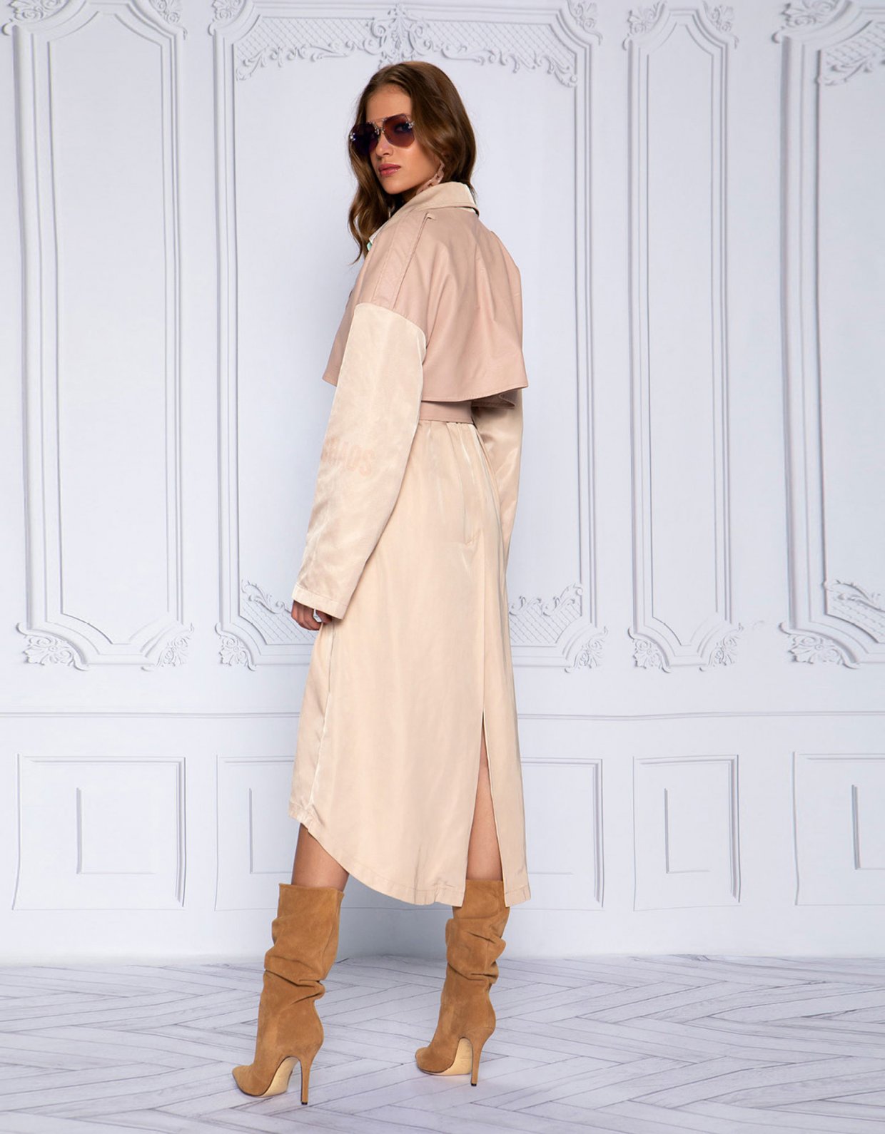 Peace & Chaos Nude lover trench coat