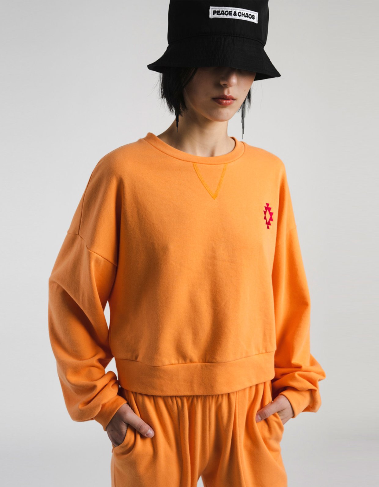 Peace & Chaos Tangerine sweatshirt