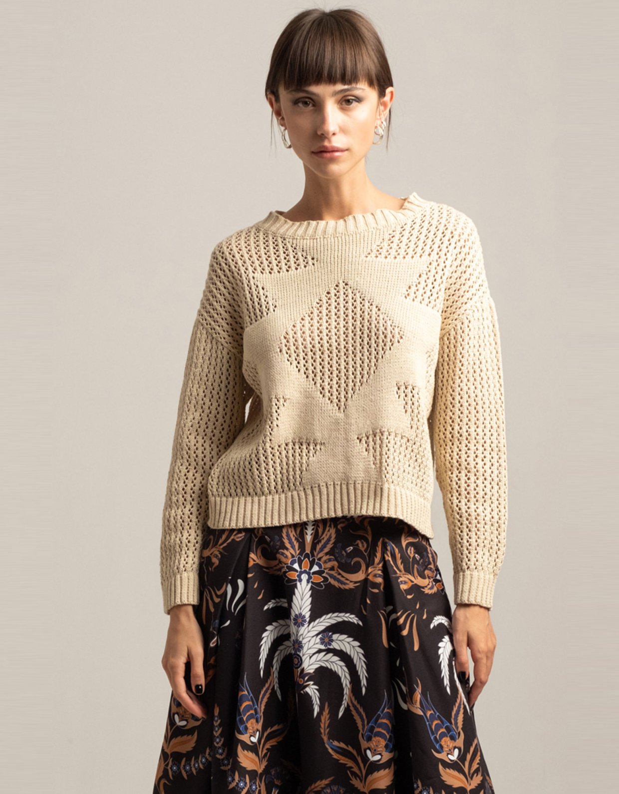 Peace & Chaos Archetypal knit jumper beige