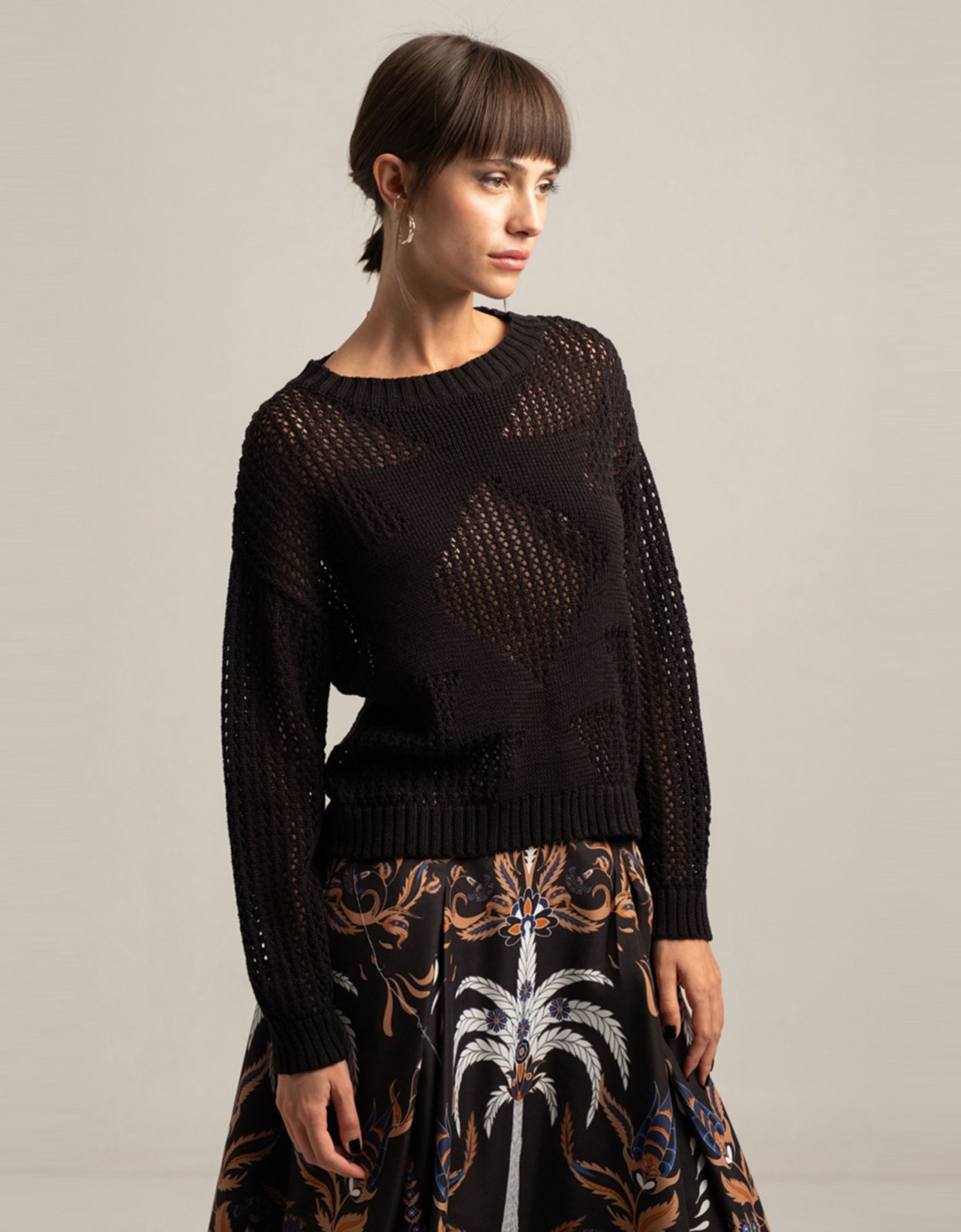 Peace & Chaos Archetypal knit jumper black