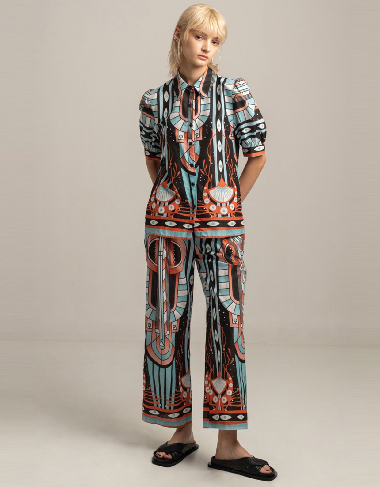 Peace & Chaos Symmetry pants